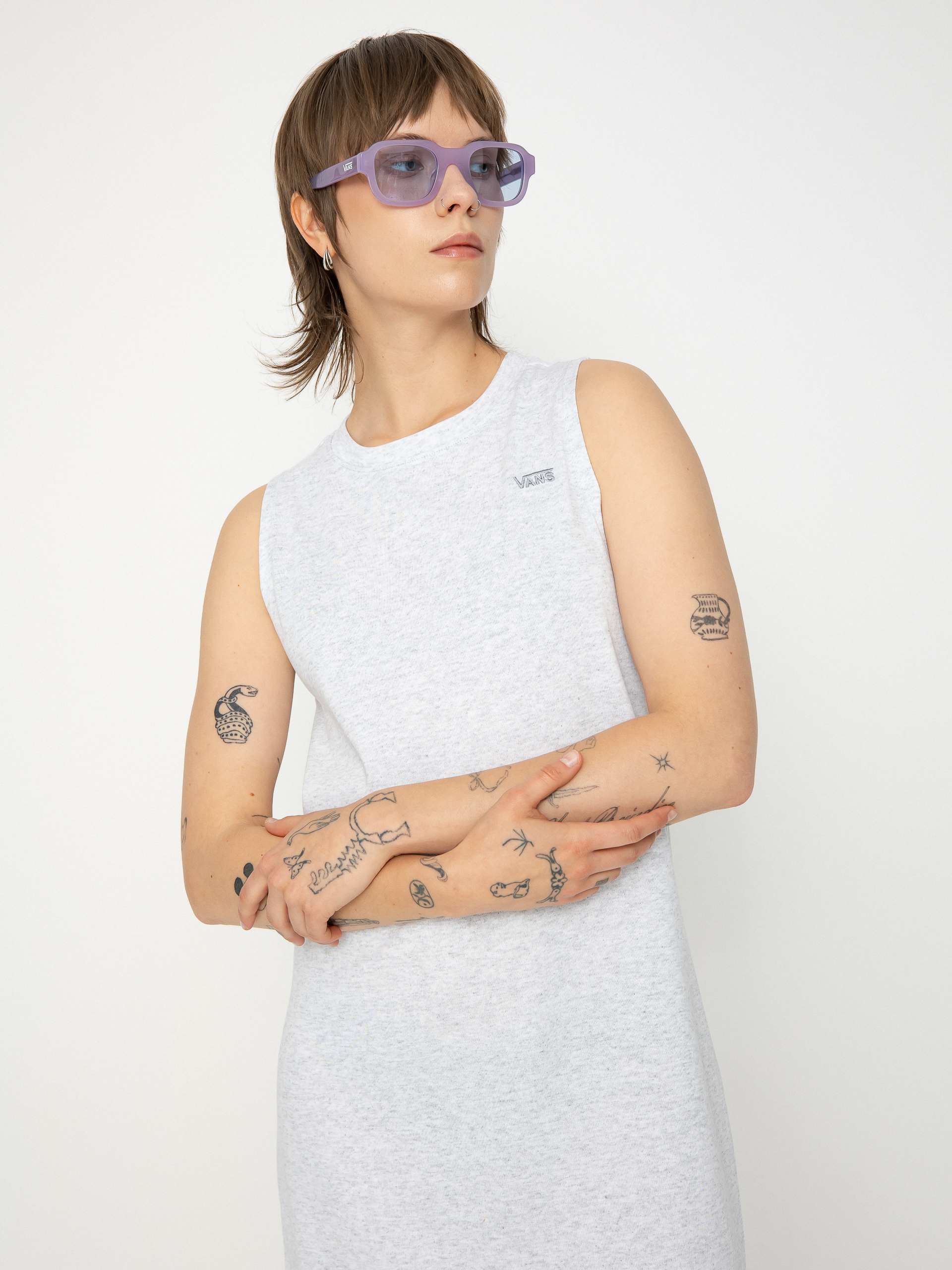Vans Dress Left Chest Maxi Wmn (light grey heather)