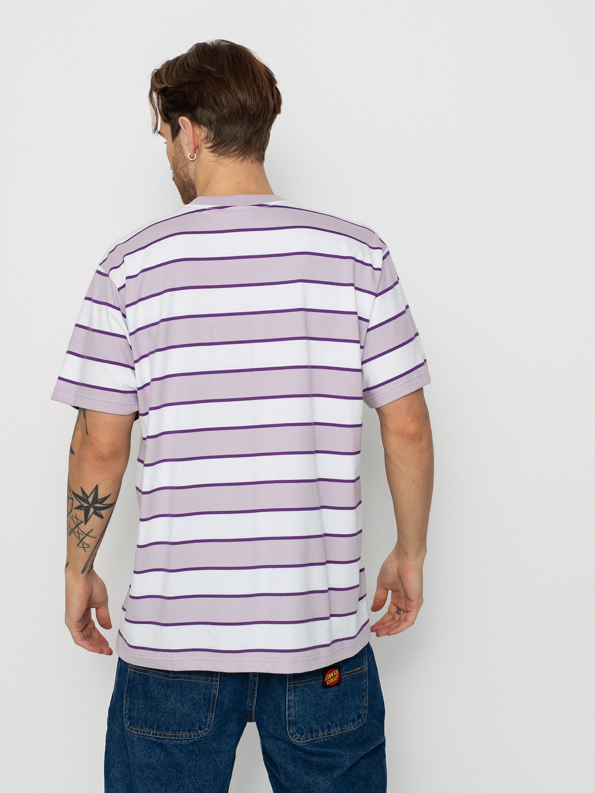 OBEY Sandborn Stripe T-Shirt (orchid petal multi)