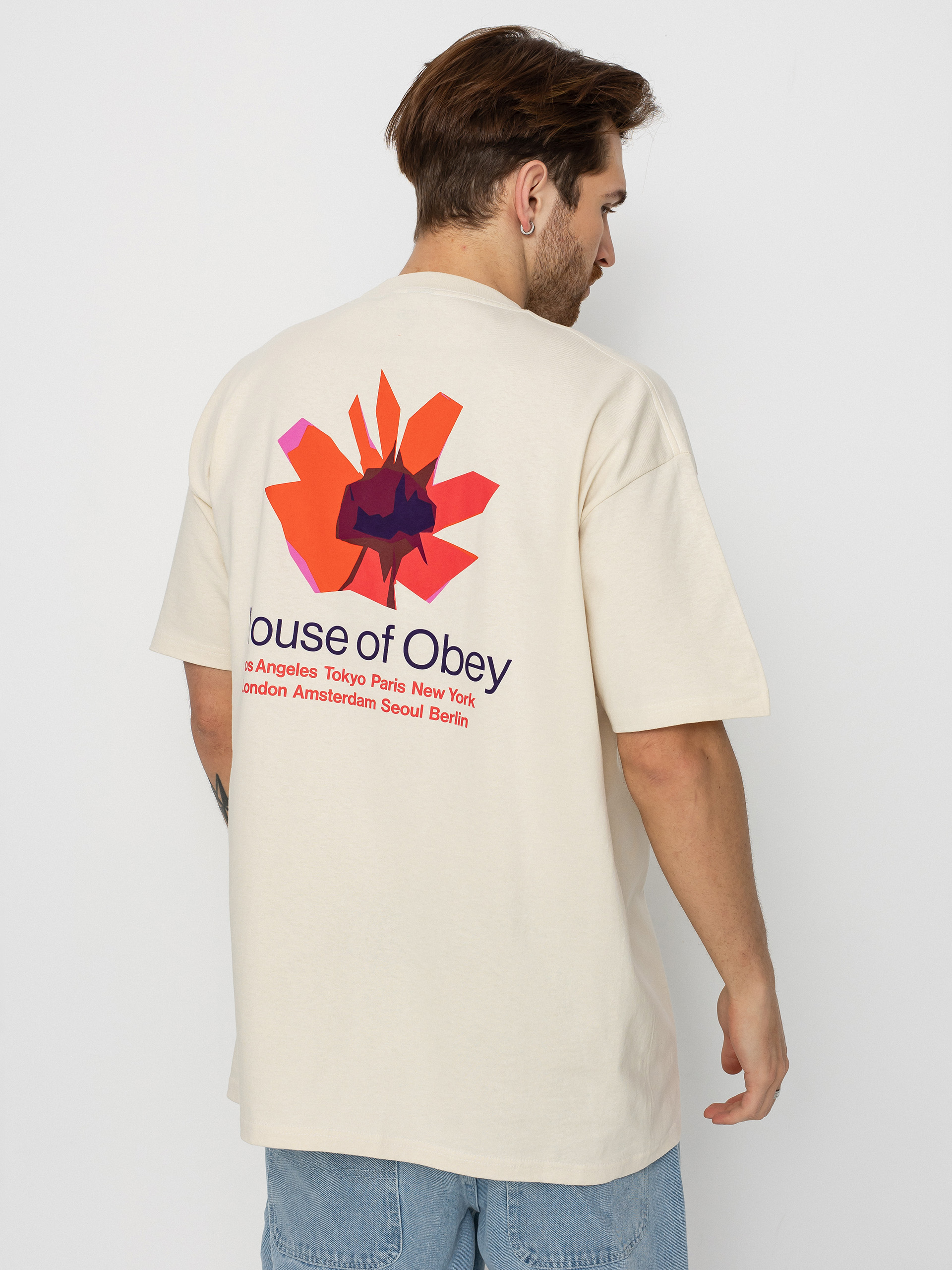 OBEY House Of Obey Floral T Shirt cream