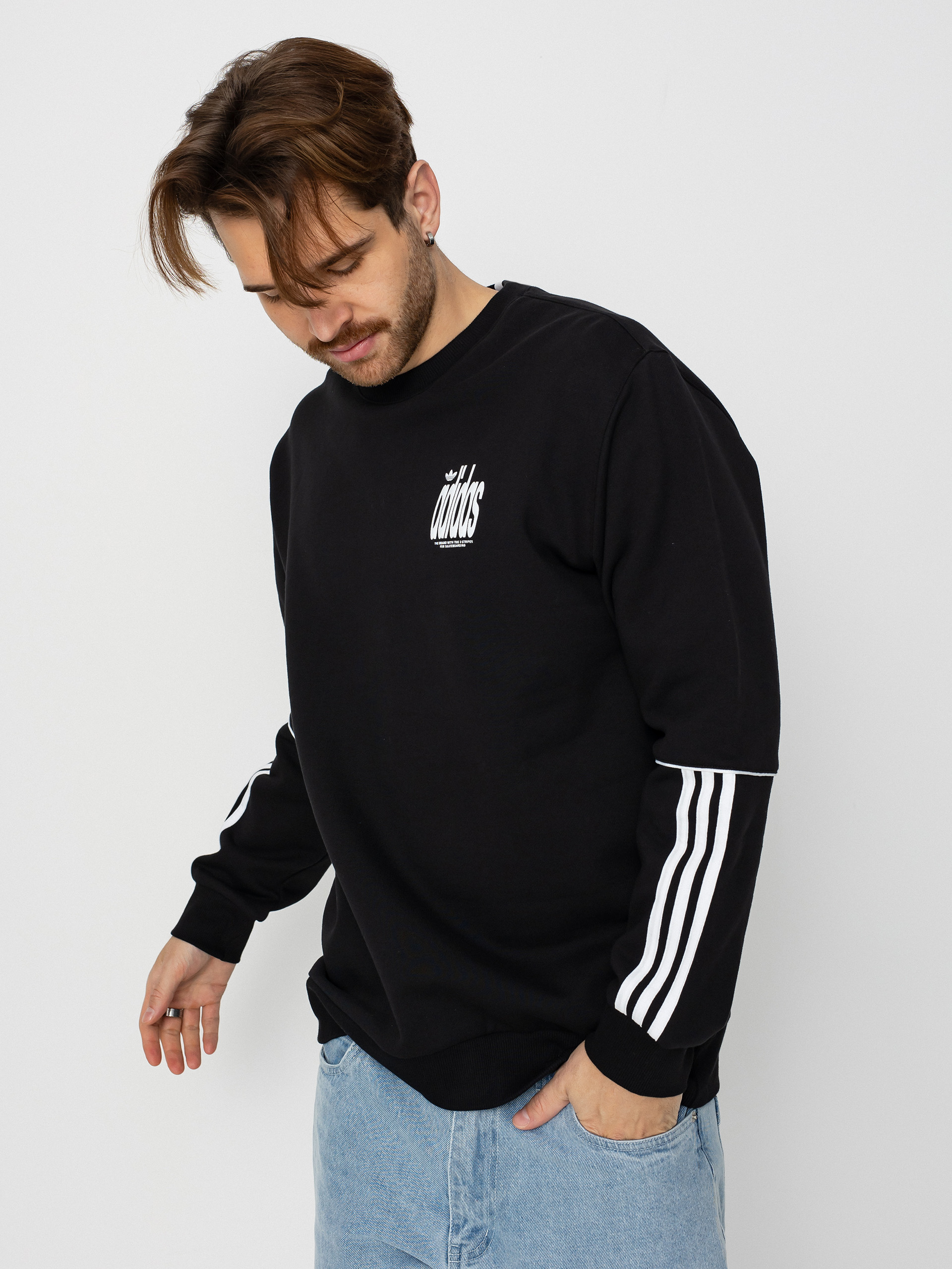 adidas 4.0 Stretch Crew Sweatshirt black black white