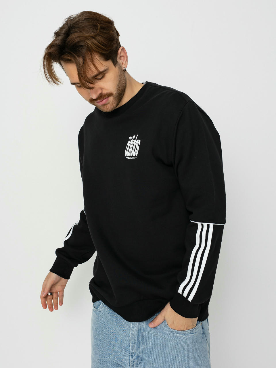 adidas 4.0 Stretch Crew Sweatshirt (black/white)