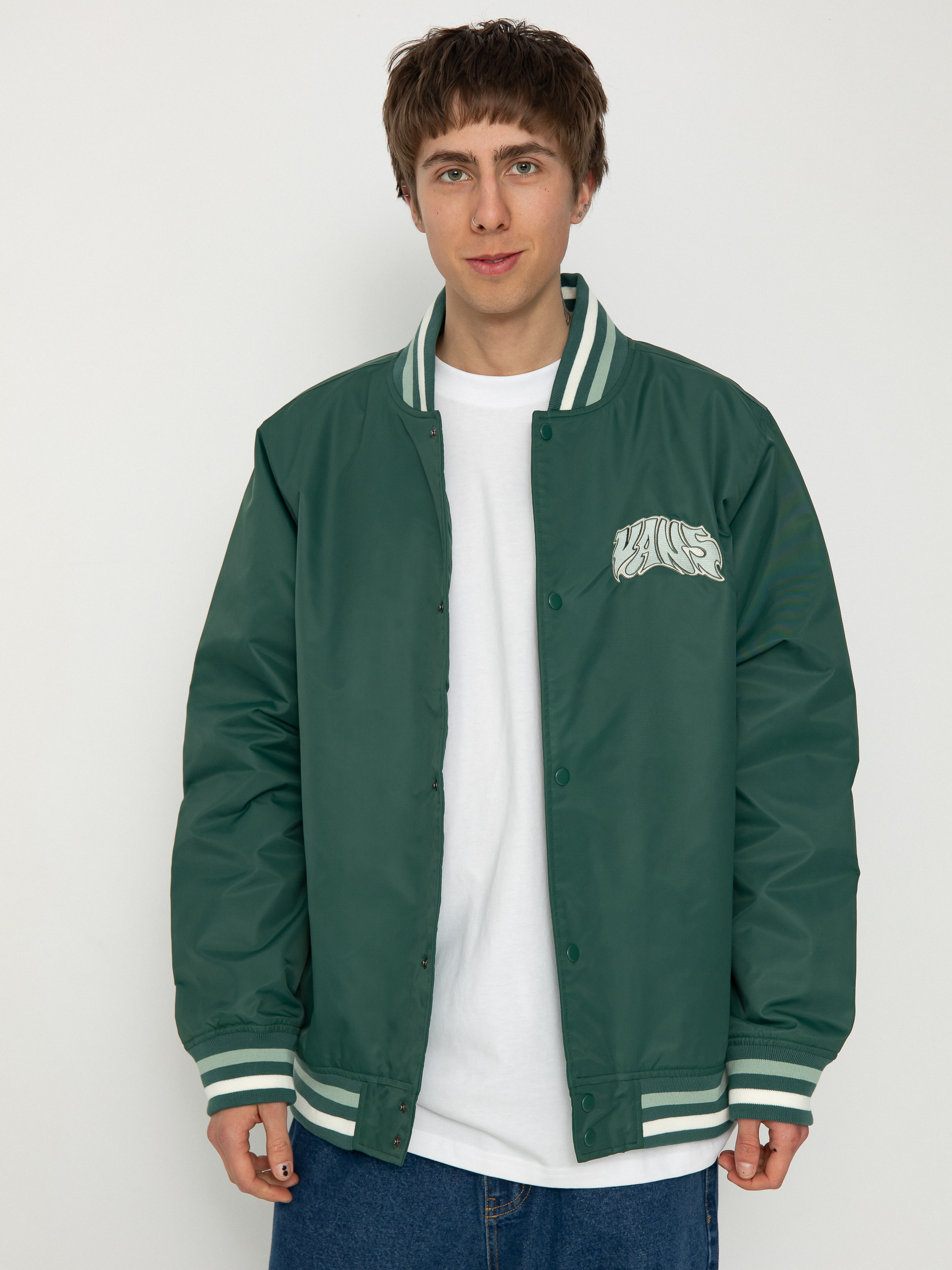 Baseball jacket green best sale