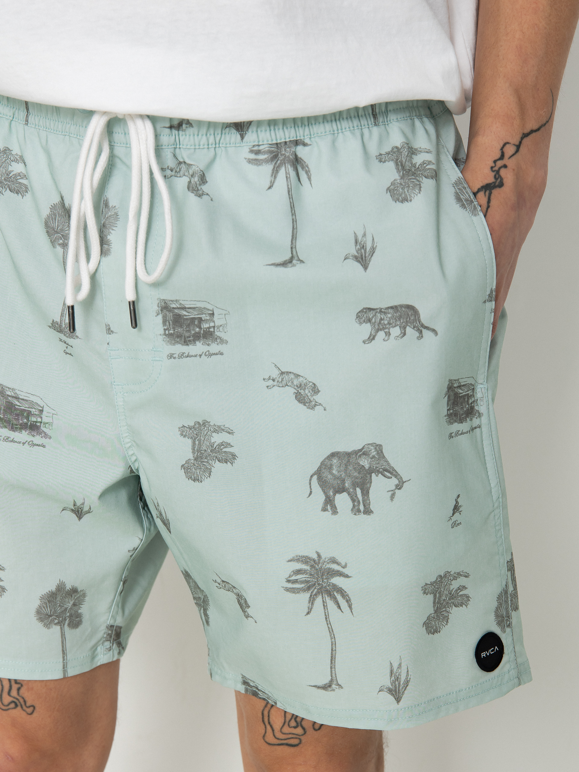 RVCA Barnes Elastic Boardshorts (cool blue)