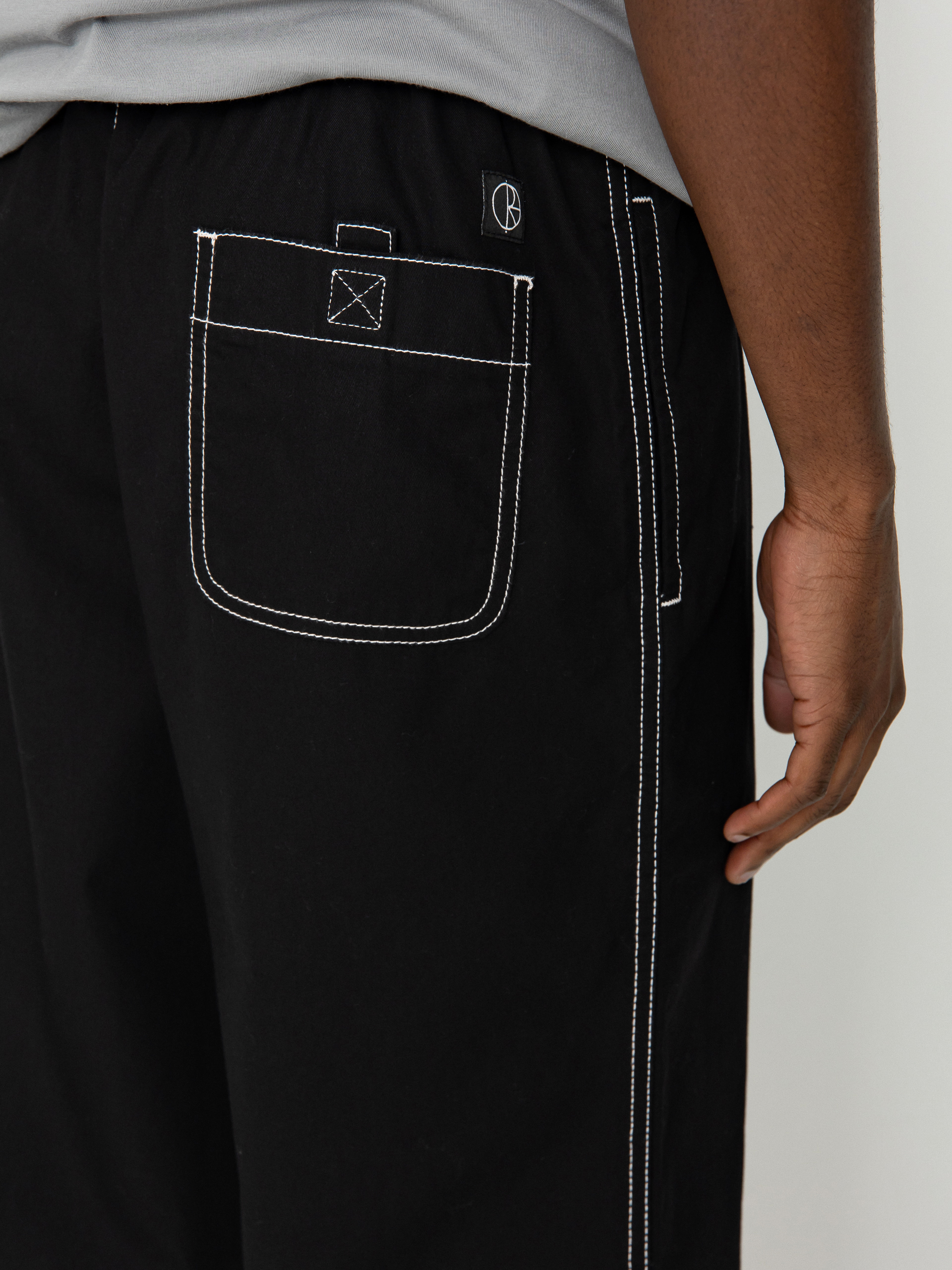 Polar Skate Hose Surf Pants Contrast (black/white)