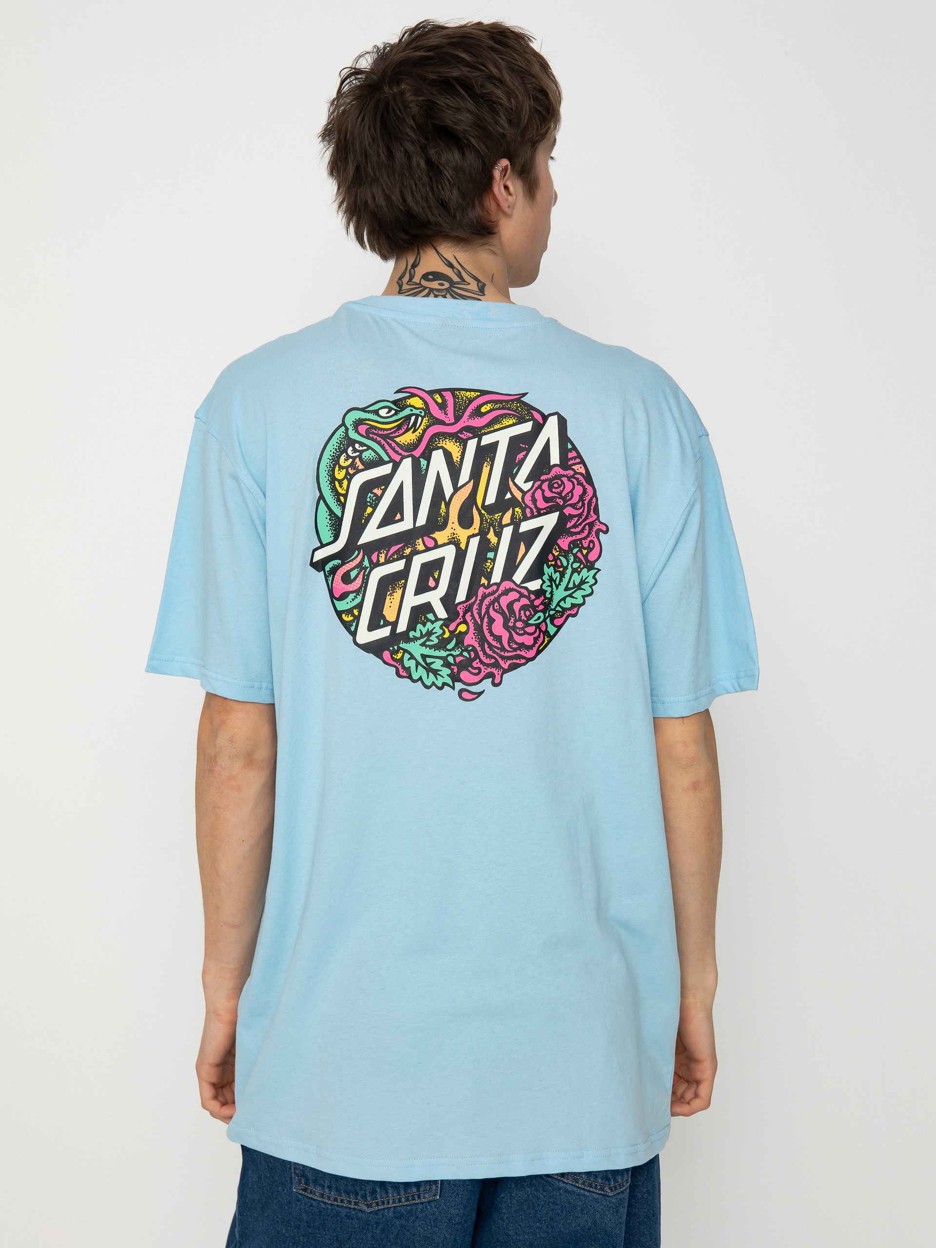 Santa Cruz Dressen Rose Crew Two T-Shirt (sky blue)