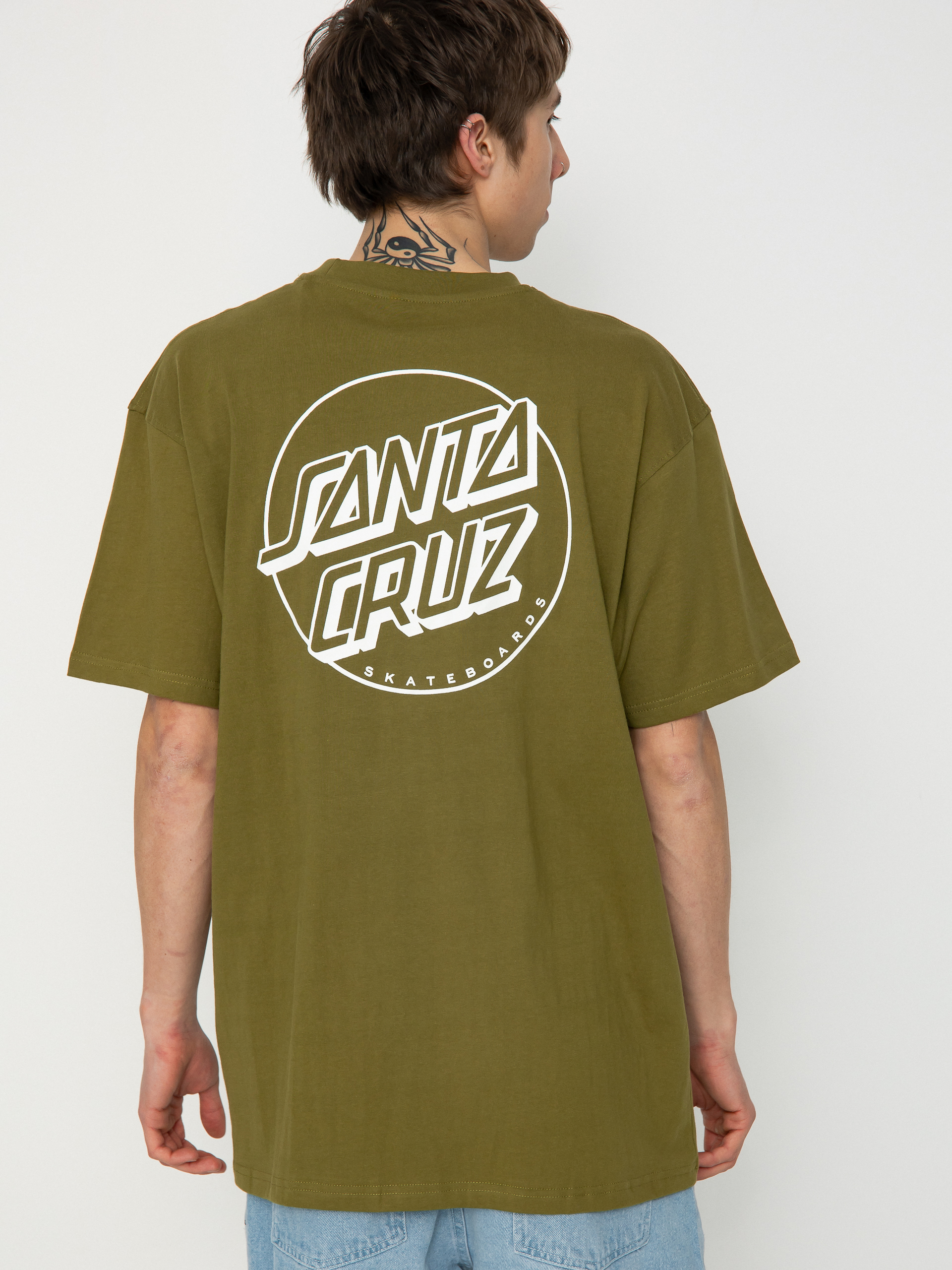 Santa Cruz Opus Dot Stripe T-Shirt - green (sea kelp)