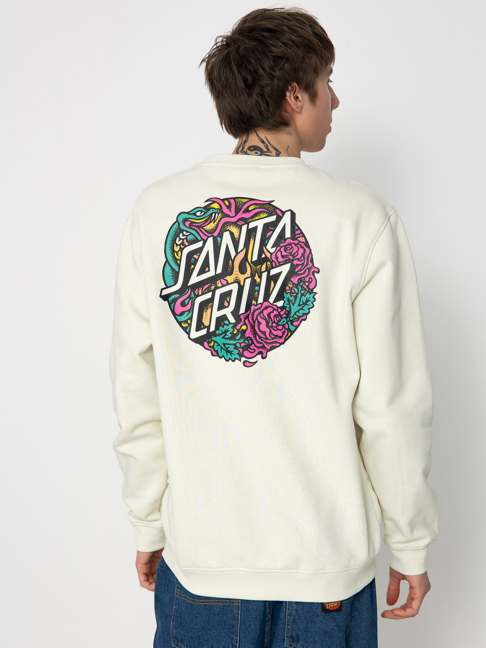 Santa Cruz Dressen Rose Two Crew Sweatshirt (light grey)