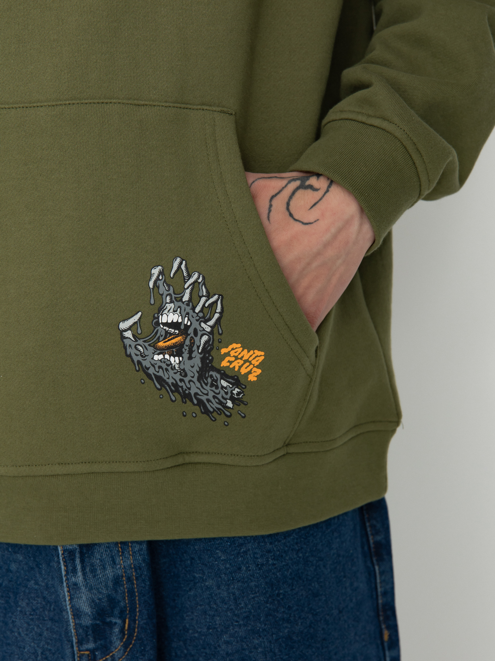 Santa Cruz Melting Hand HD Hoodie (sea kelp)