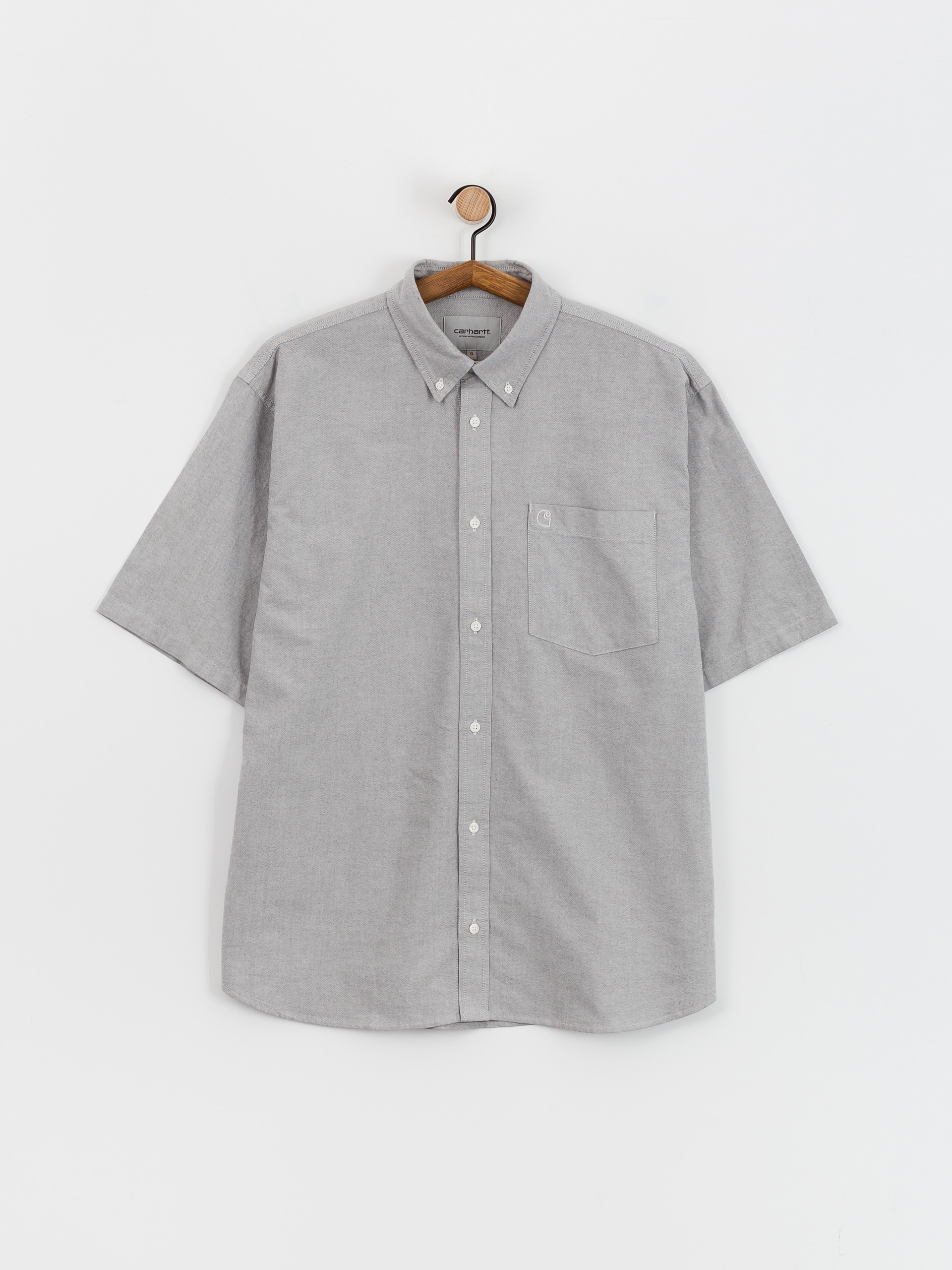 【carhartt】\"S/S Braxton Shirt\" コットン半袖シャツ/BleachWax Carhartt WIP S/S Braxton Shirt Bleach/Wax | Cultizm
