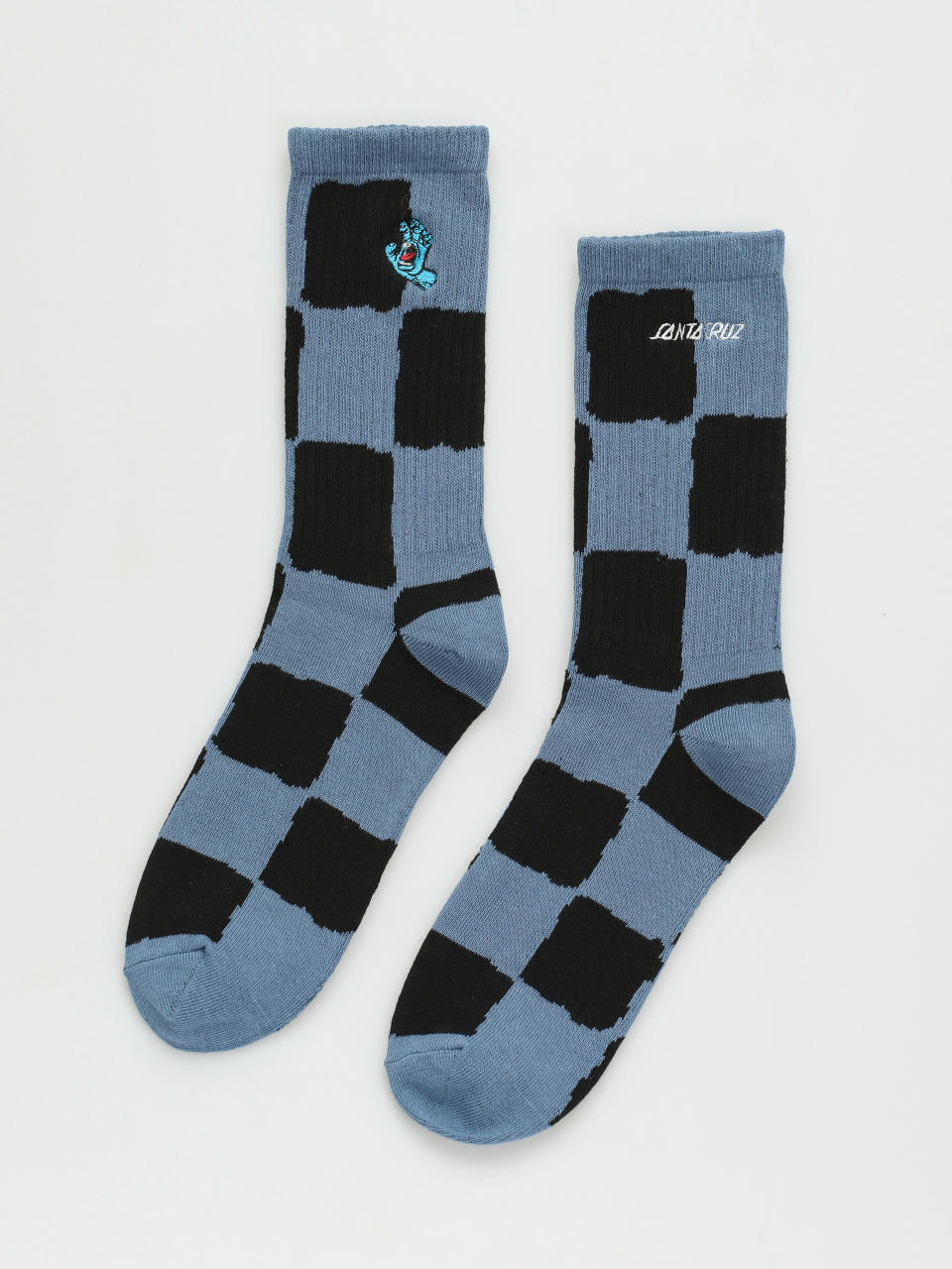 Santa Cruz Socken Screaming Mini Hand (dusty blue check)