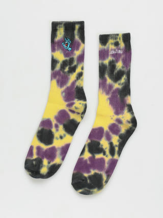 Santa Cruz Socken Screaming Mini Hand (purple/yellow/black tie dye)
