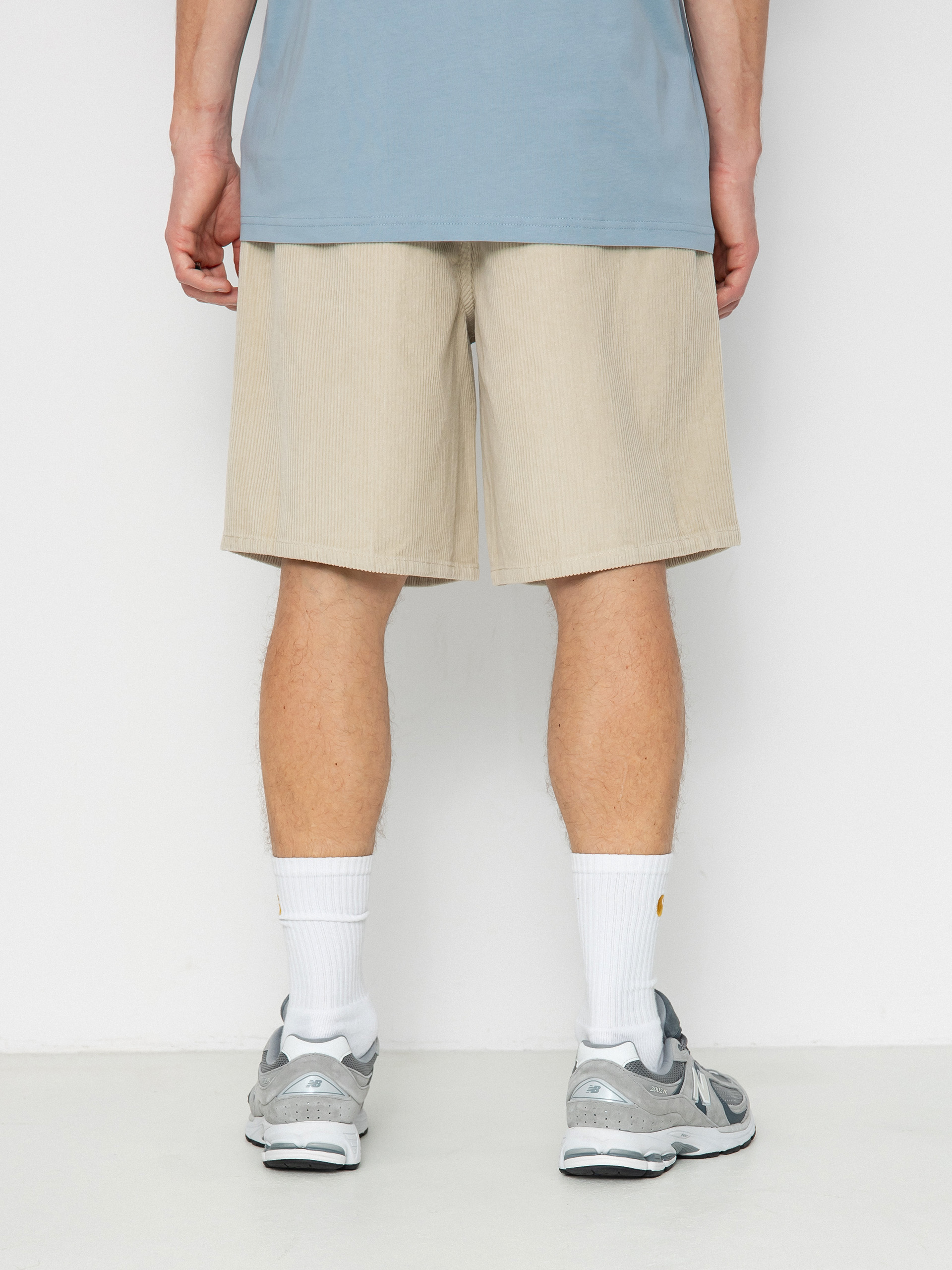 OBEY Bigwig Baggy Corduroy Shorts (silver grey)