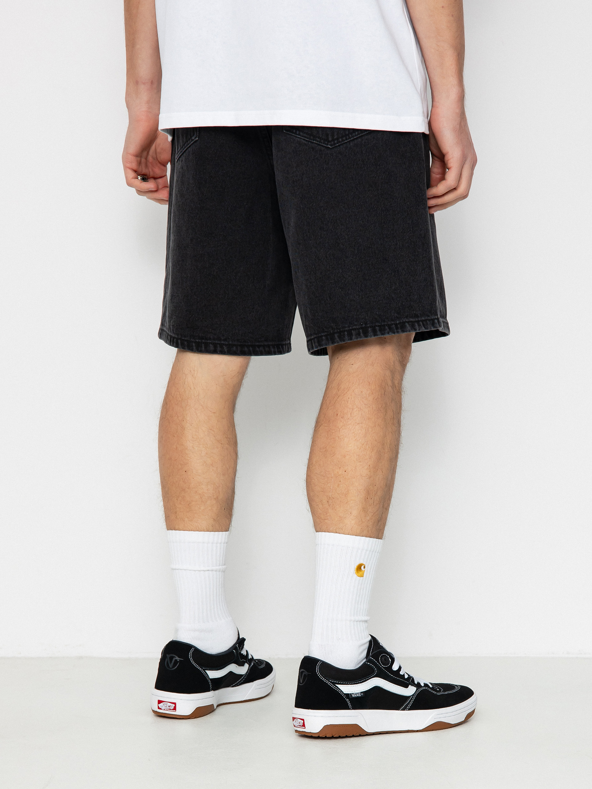 OBEY Bigwig Baggy Denim Shorts (faded black)