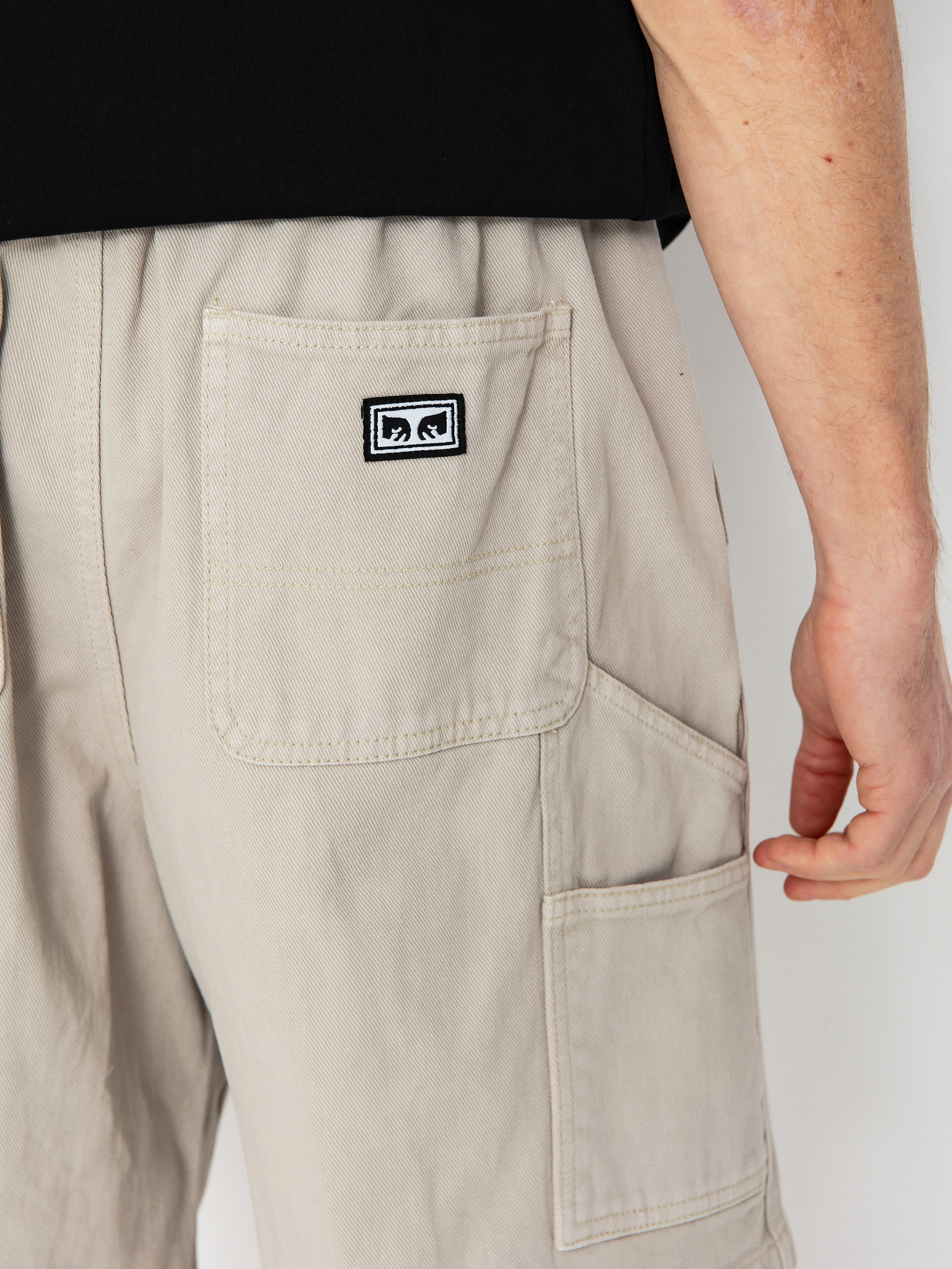 OBEY Easy Denim Carpenter Shorts (silver grey)