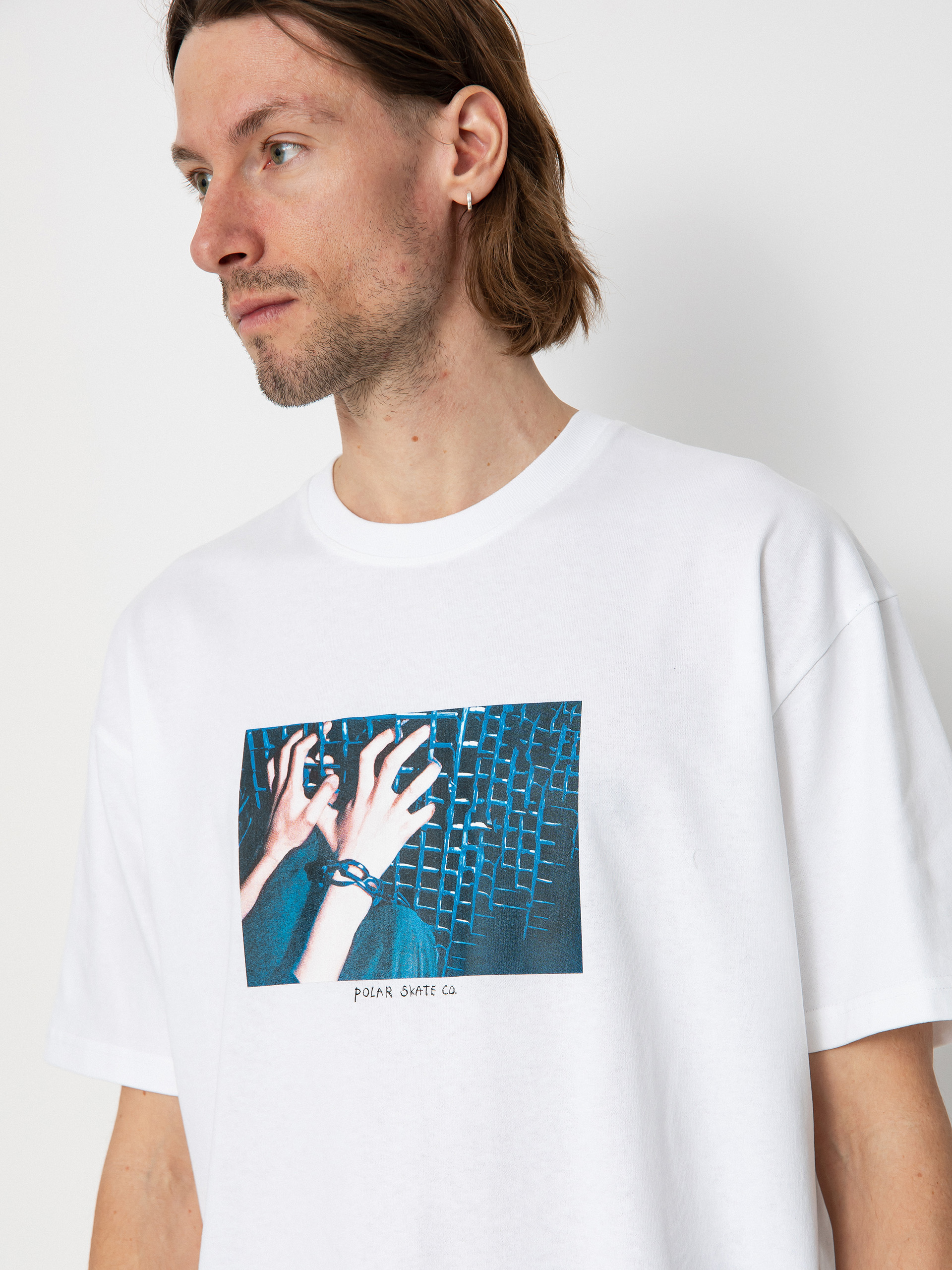 Polar Skate T-Shirt Caged Hands (white)