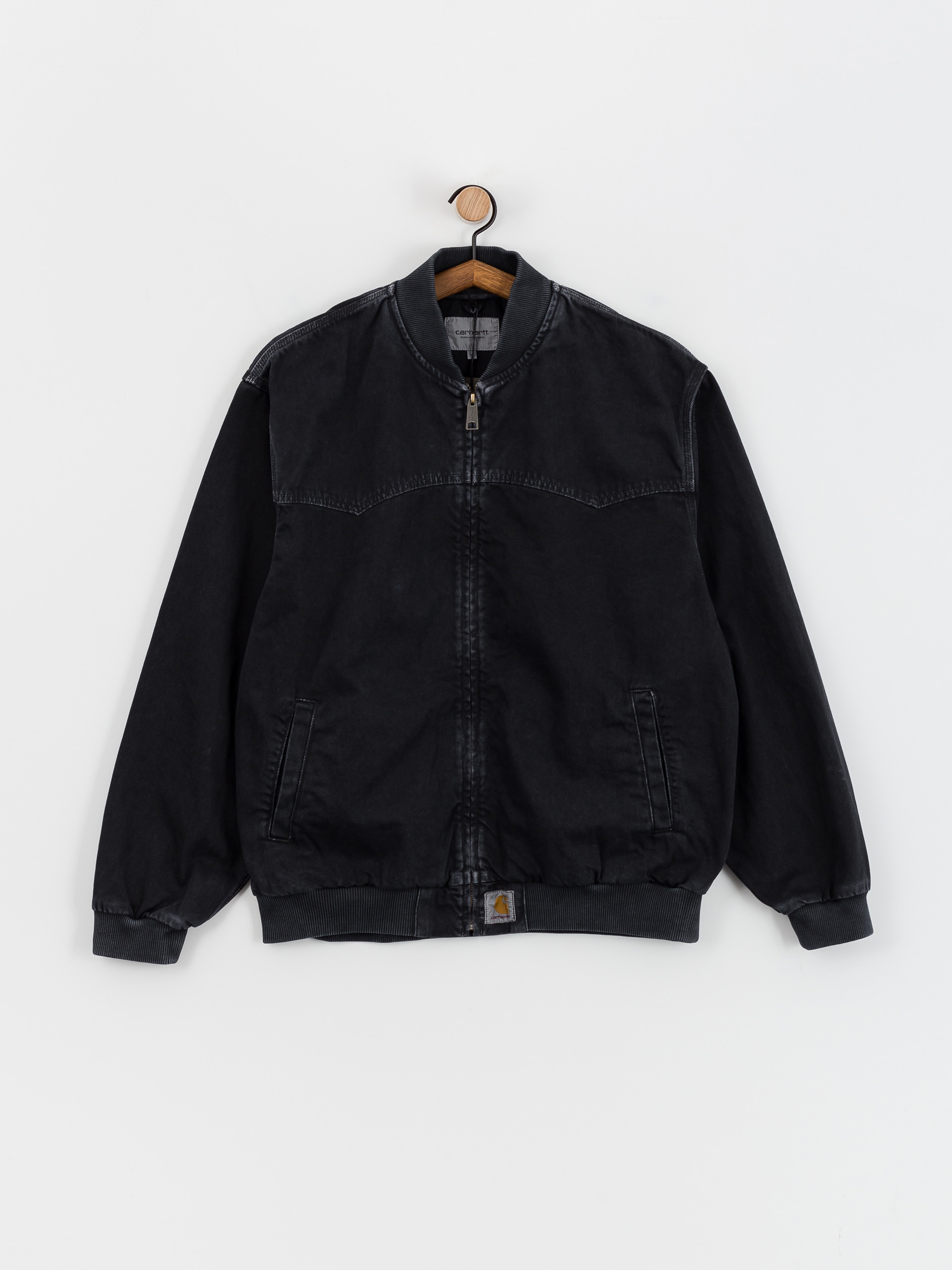 ★Carhartt Santa Fe Jacket M寸★USA J13 BLK Vintage Carhartt J13 Santa Fe Jacket Medium Black With Red