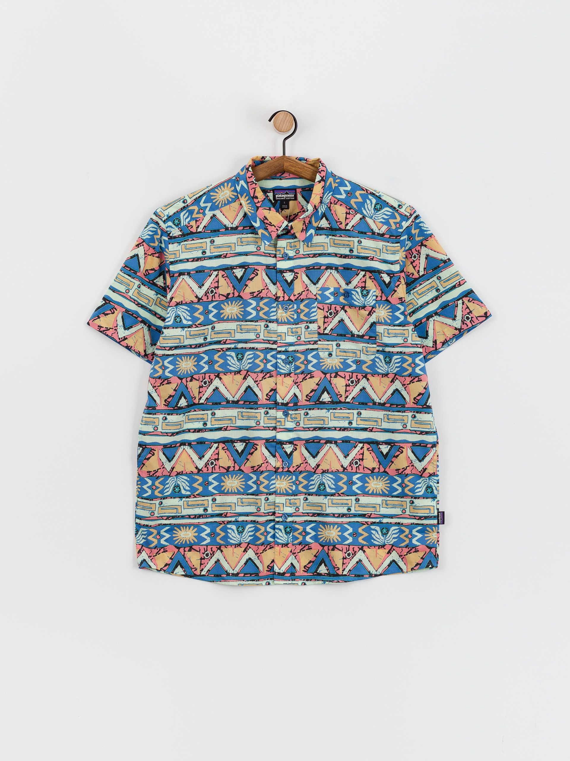 Patagonia Go To Shirt Shirt - blue (high hopes geo salamander green)