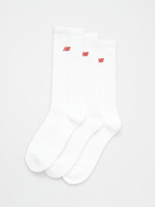 New Balance Patch Logo Crew 3pk Socks (white)