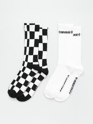 Converse Checked Skewed 2PK Socken (black/white)