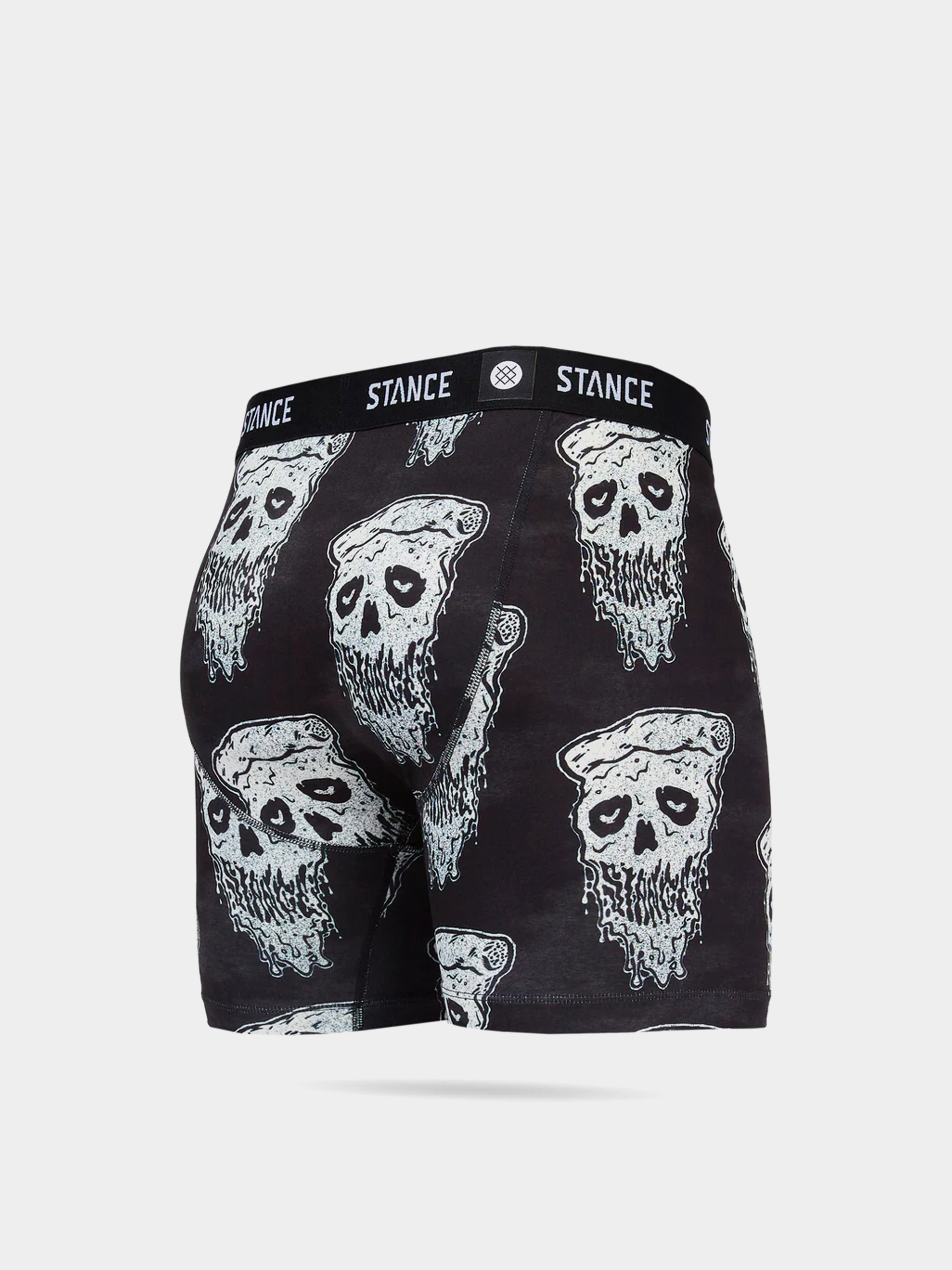Stance Underwear Pizza Face Boxer Brief (black white)