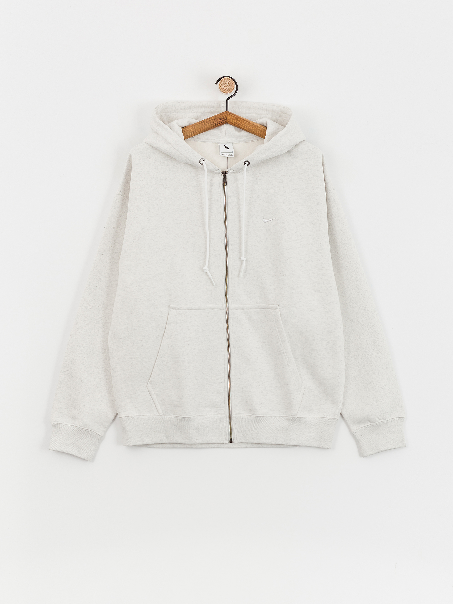 Nike SB Solo Swoosh ZHD Hoodie (birch heather/white)