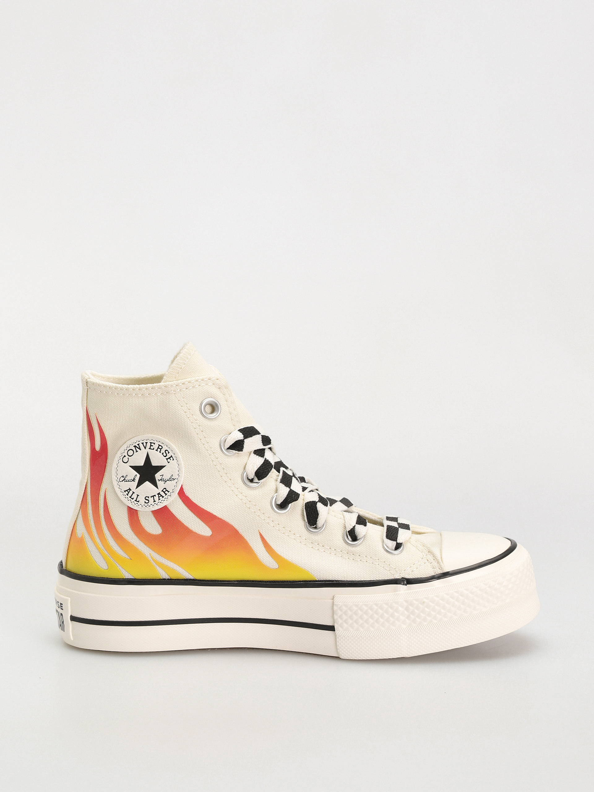 Converse Chuck Taylor All Star Lift Hi Chucks Wmn white (flames