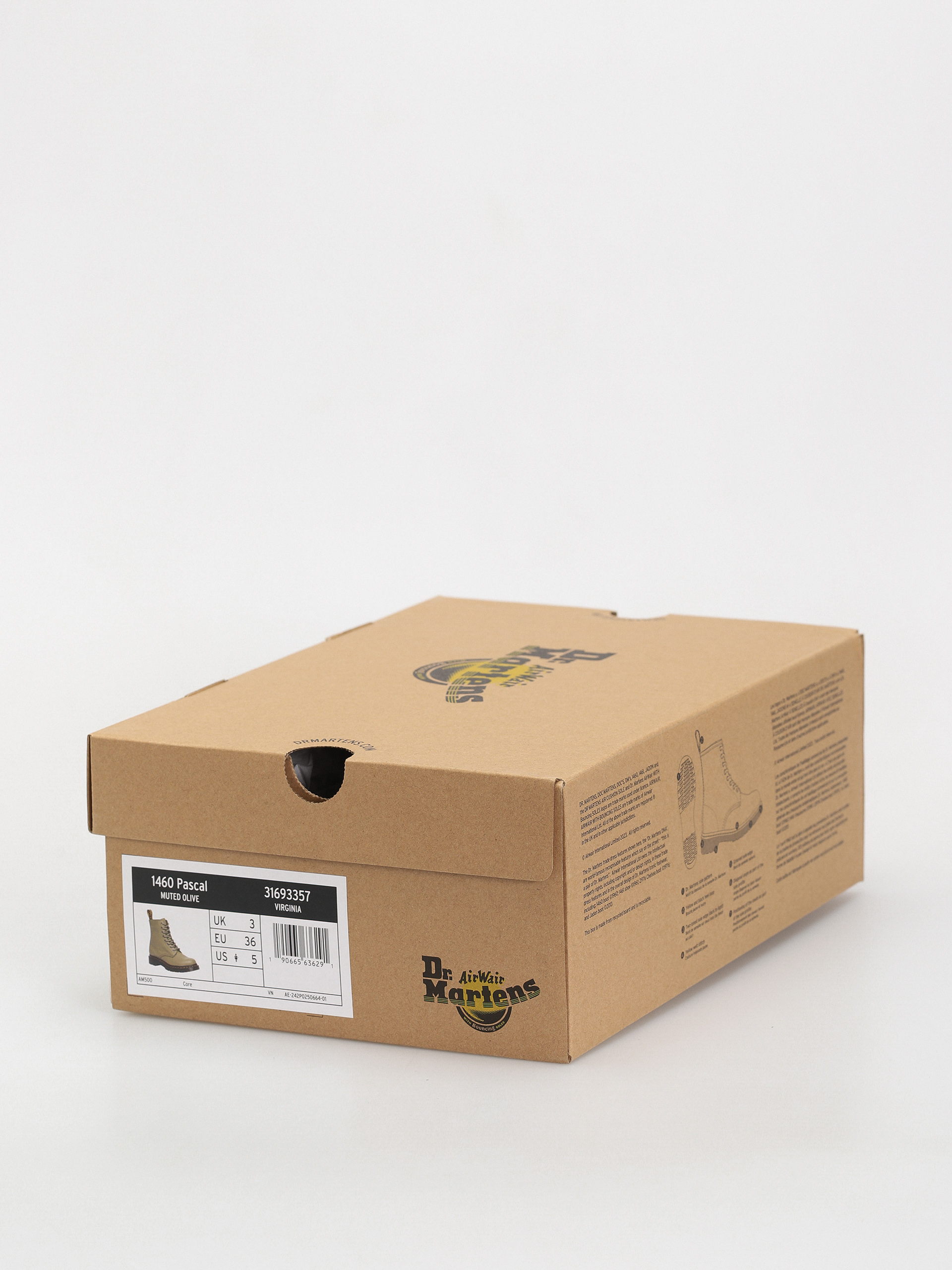 Dr. Martens Shoes 1460 Pascal Wmn (muted olive virginia)