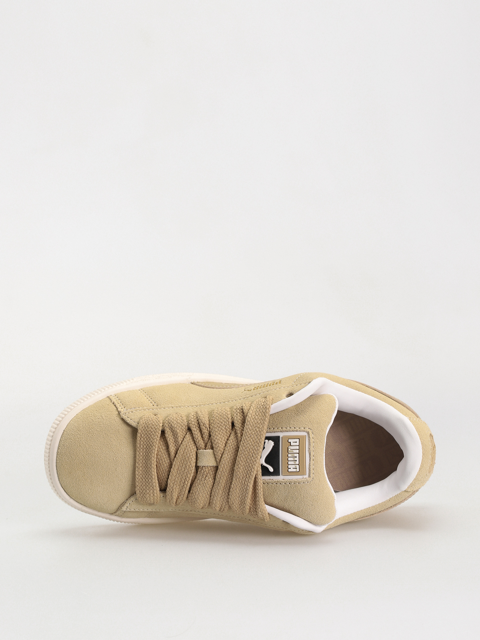 Beige puma suede trainers best sale