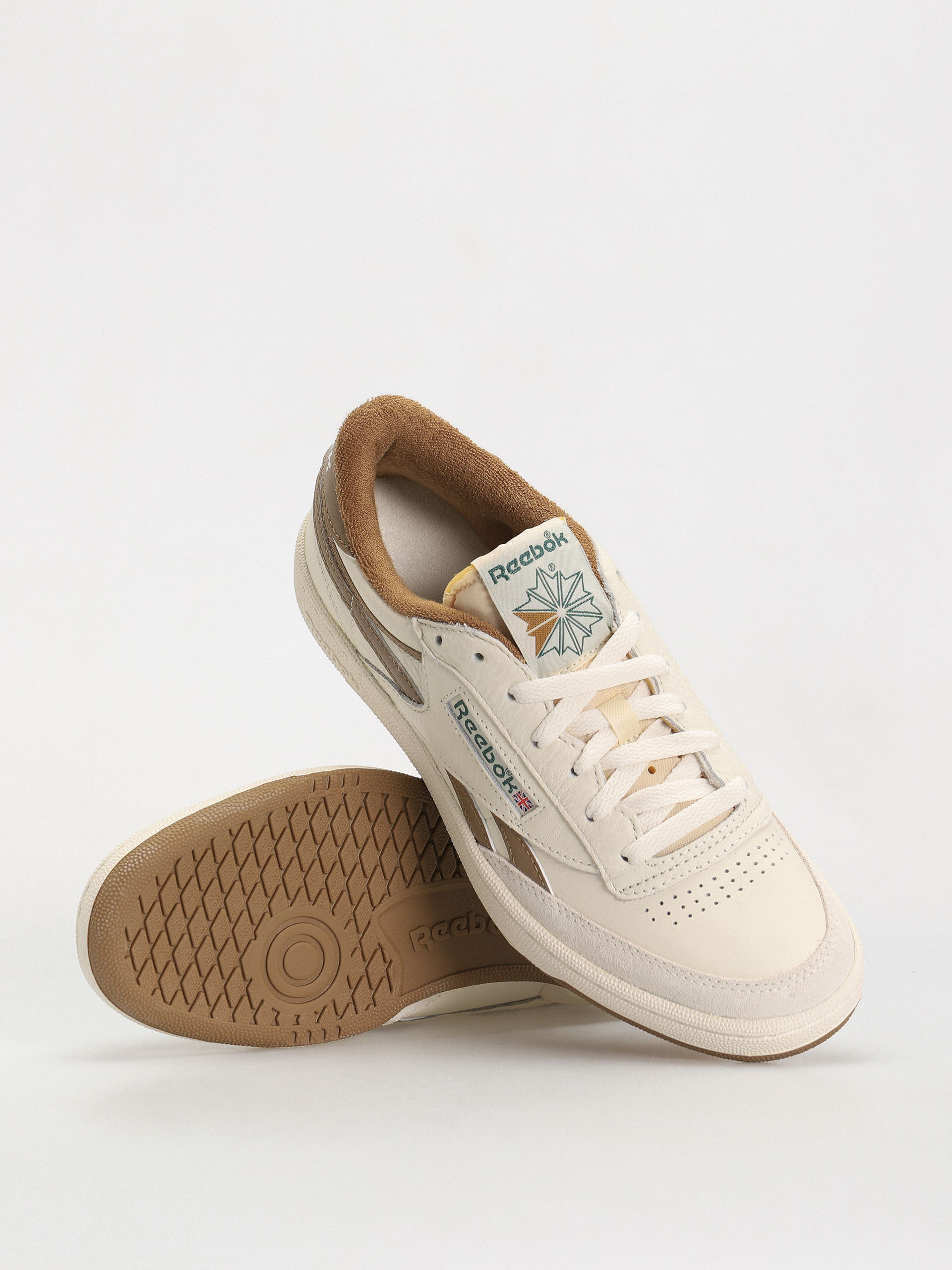 Reebok Club C Revenge Vintage Shoes beige vintagechalk trekbrown darkgrn