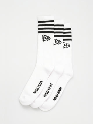 New Era Stripe Crew Socks (white)