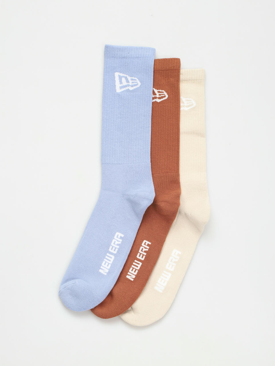 New Era Socken Flag Crew 3pack (stone/brown/blue)