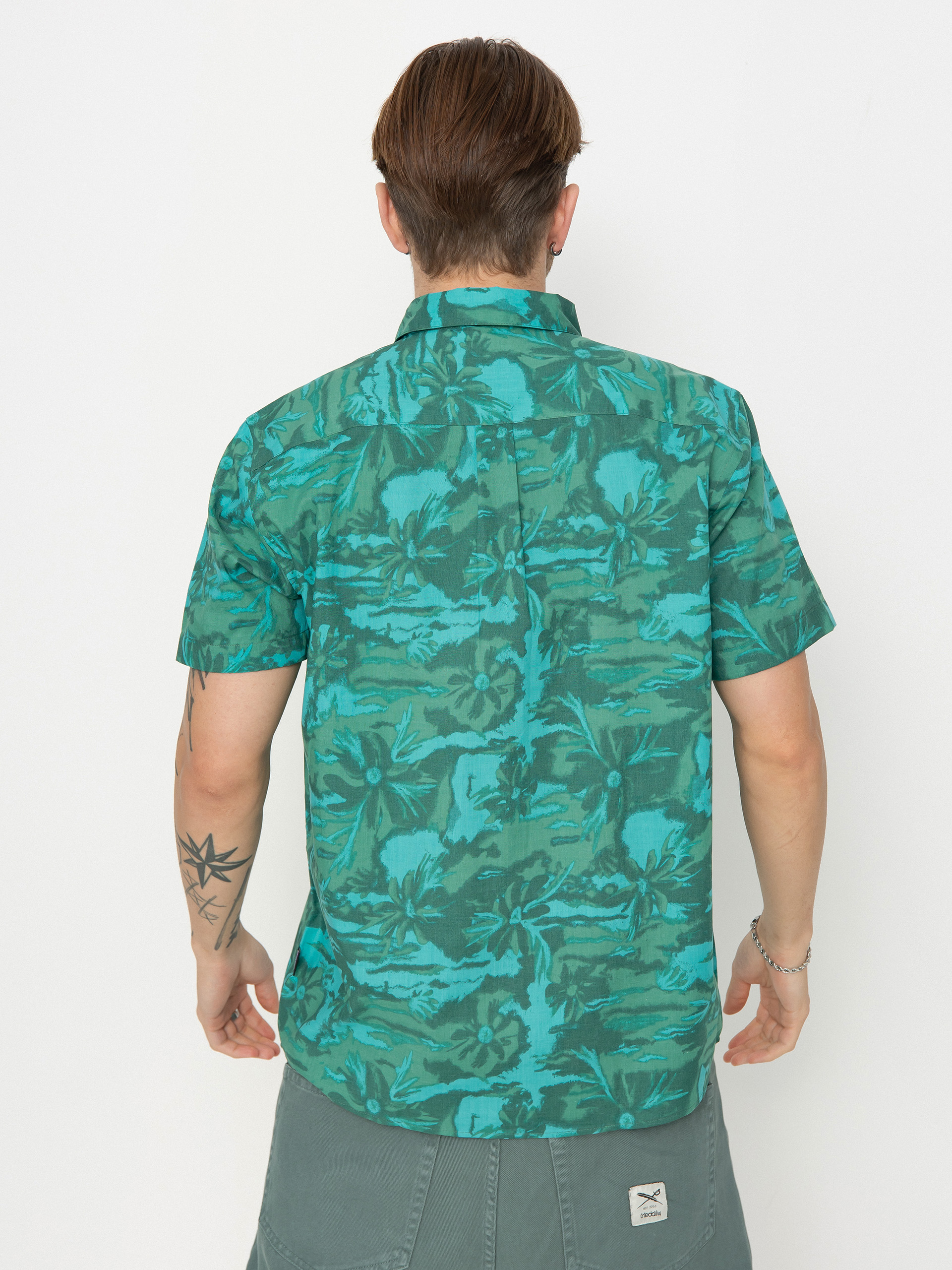 Patagonia Go To Shirt Hemd (cliffs and waves conifer green)