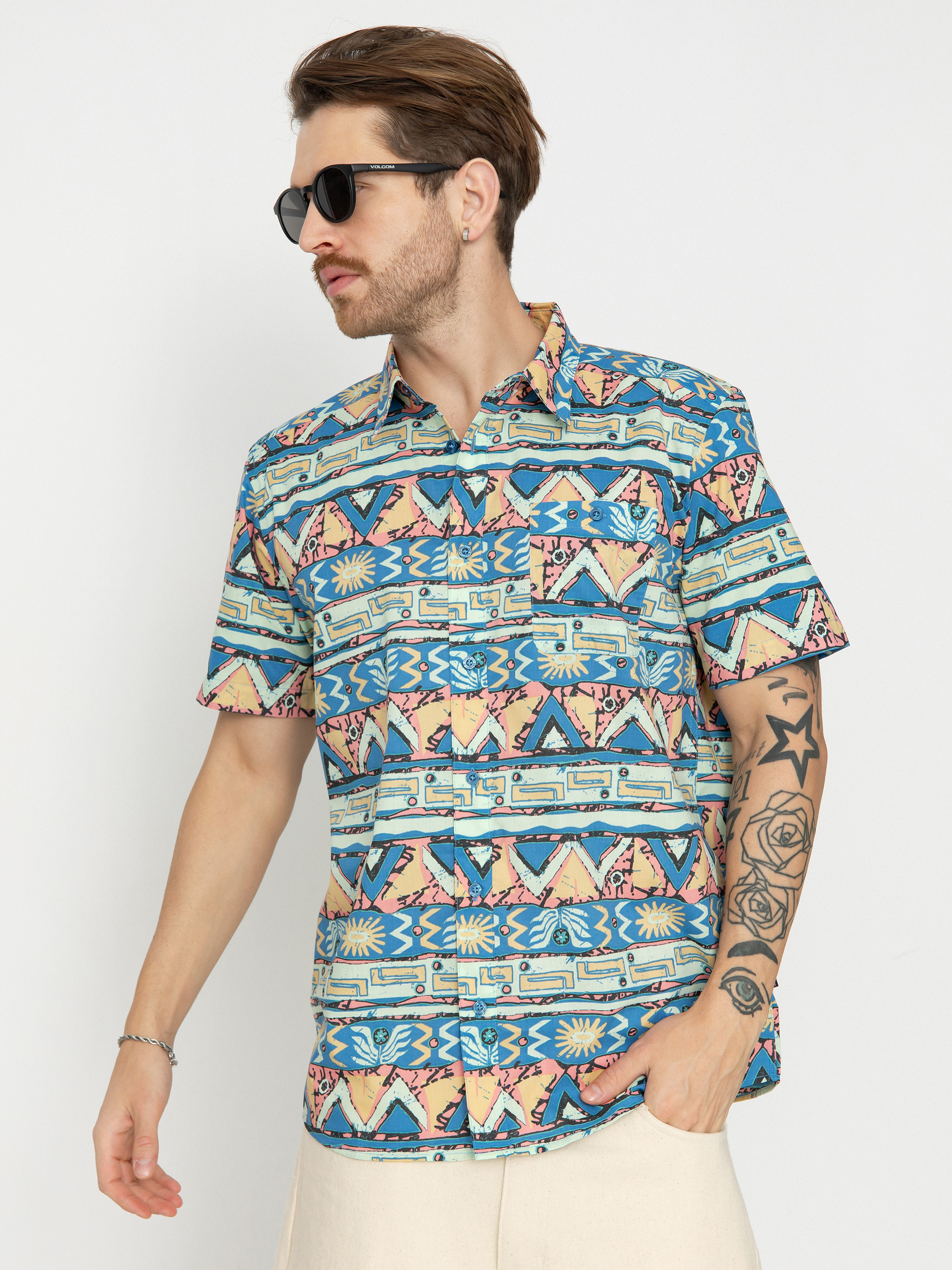 Patagonia Go To Shirt Shirt (high hopes geo salamander green)