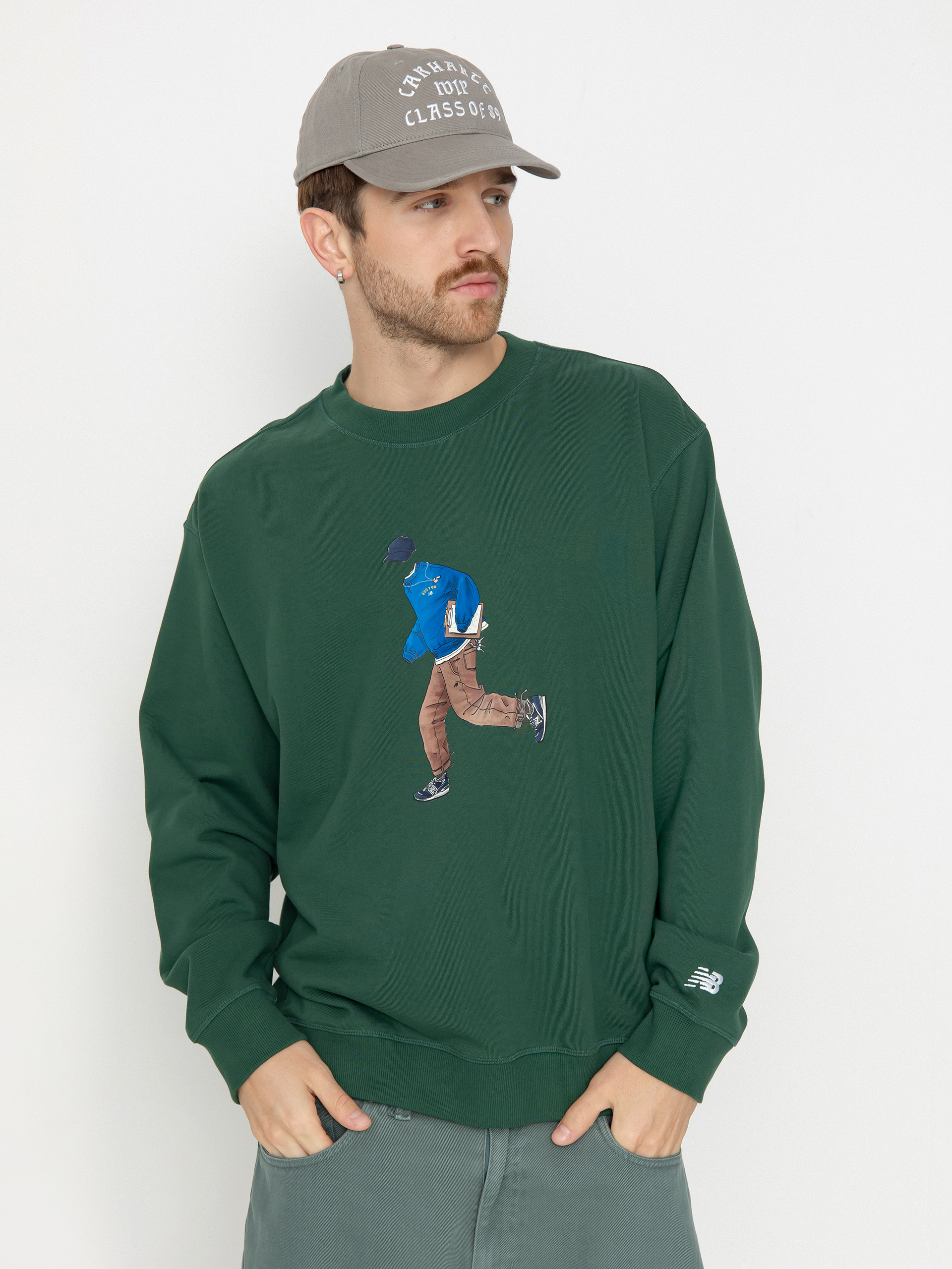 New Balance Hoodie Athletics Sport green (night green)