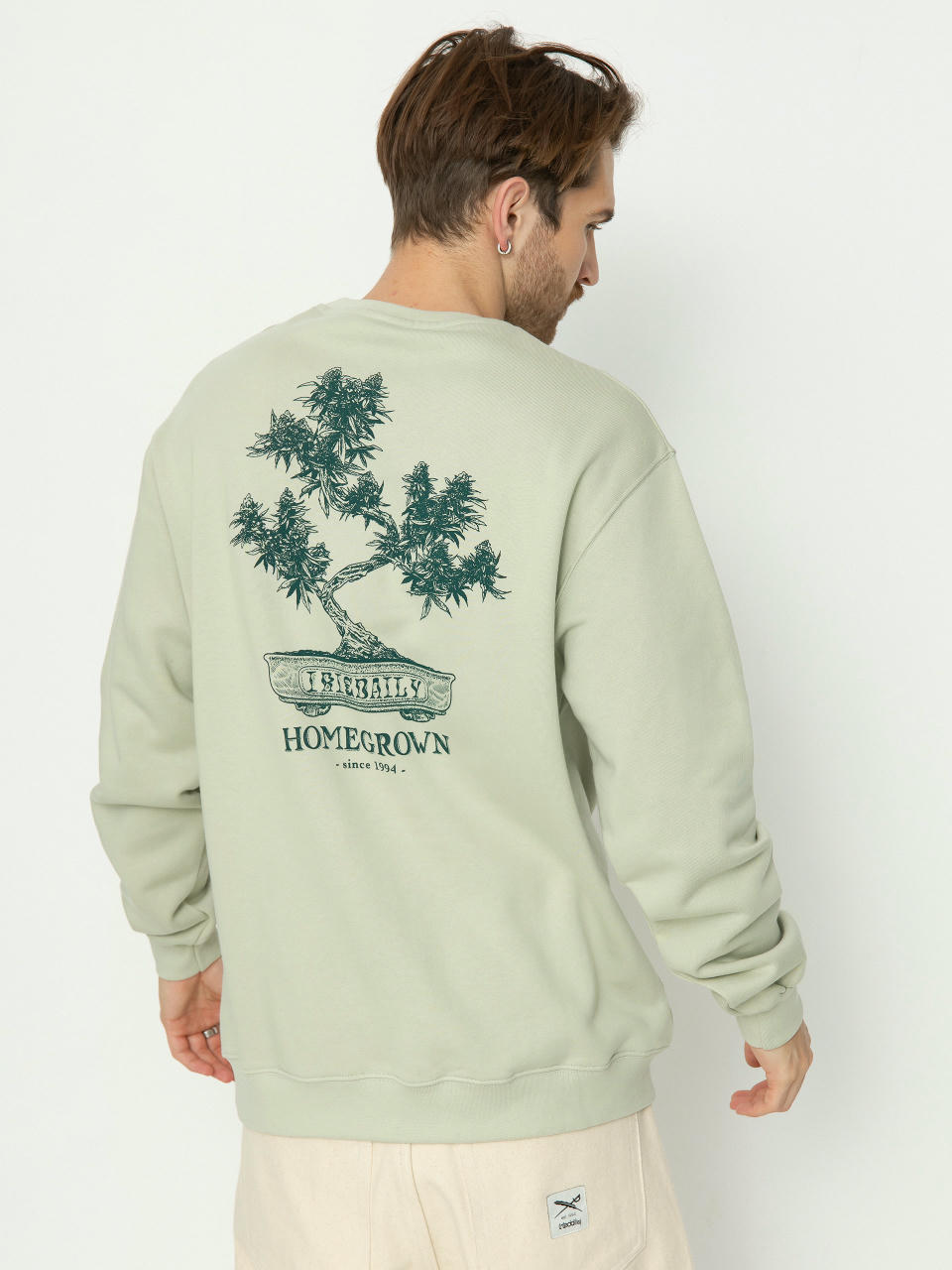 Iriedaily Bonsigh Crew Hoodie (light sage)