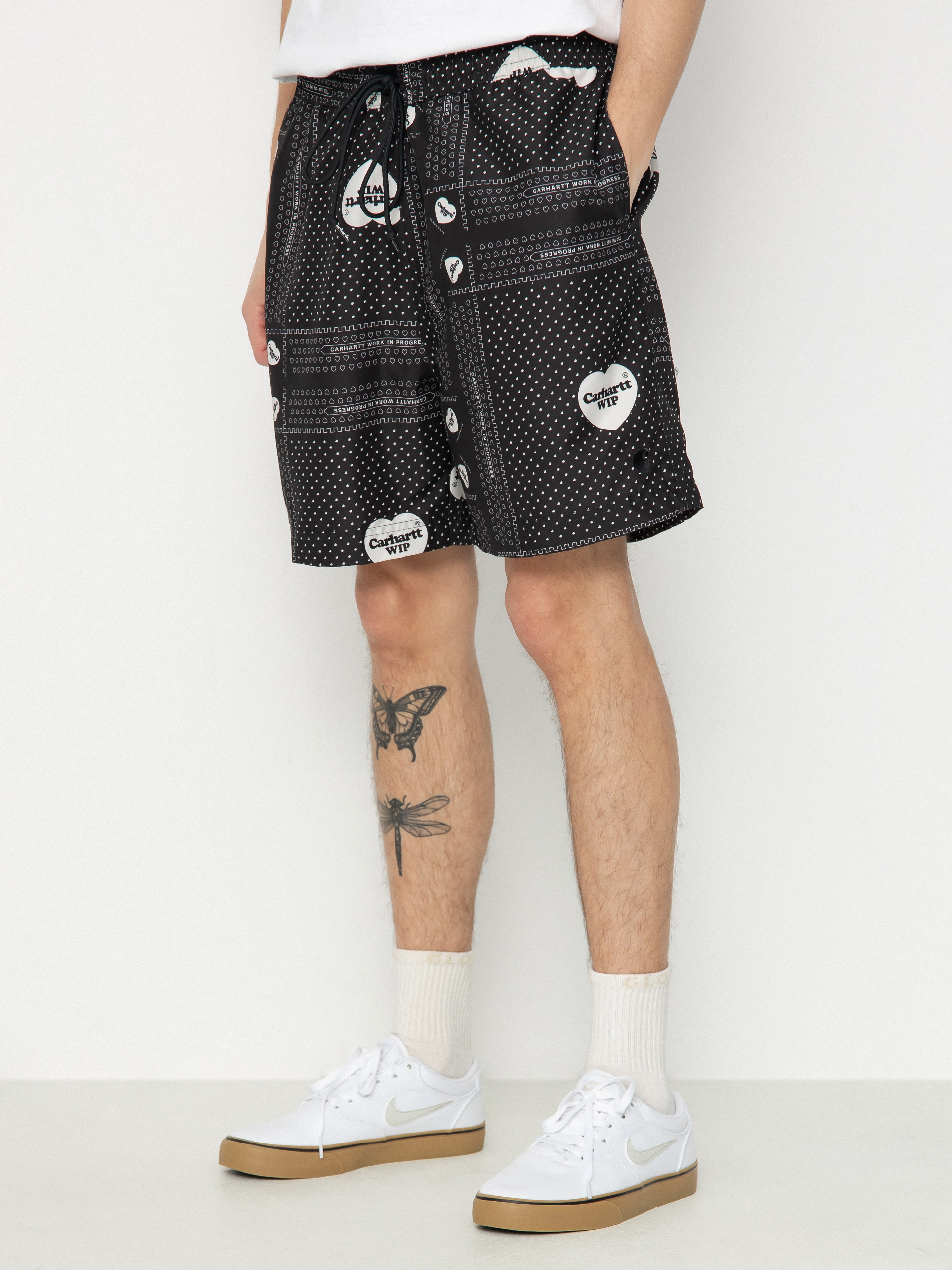 Carhartt WIP Slater Swim Shorts (heart bandana print/black)