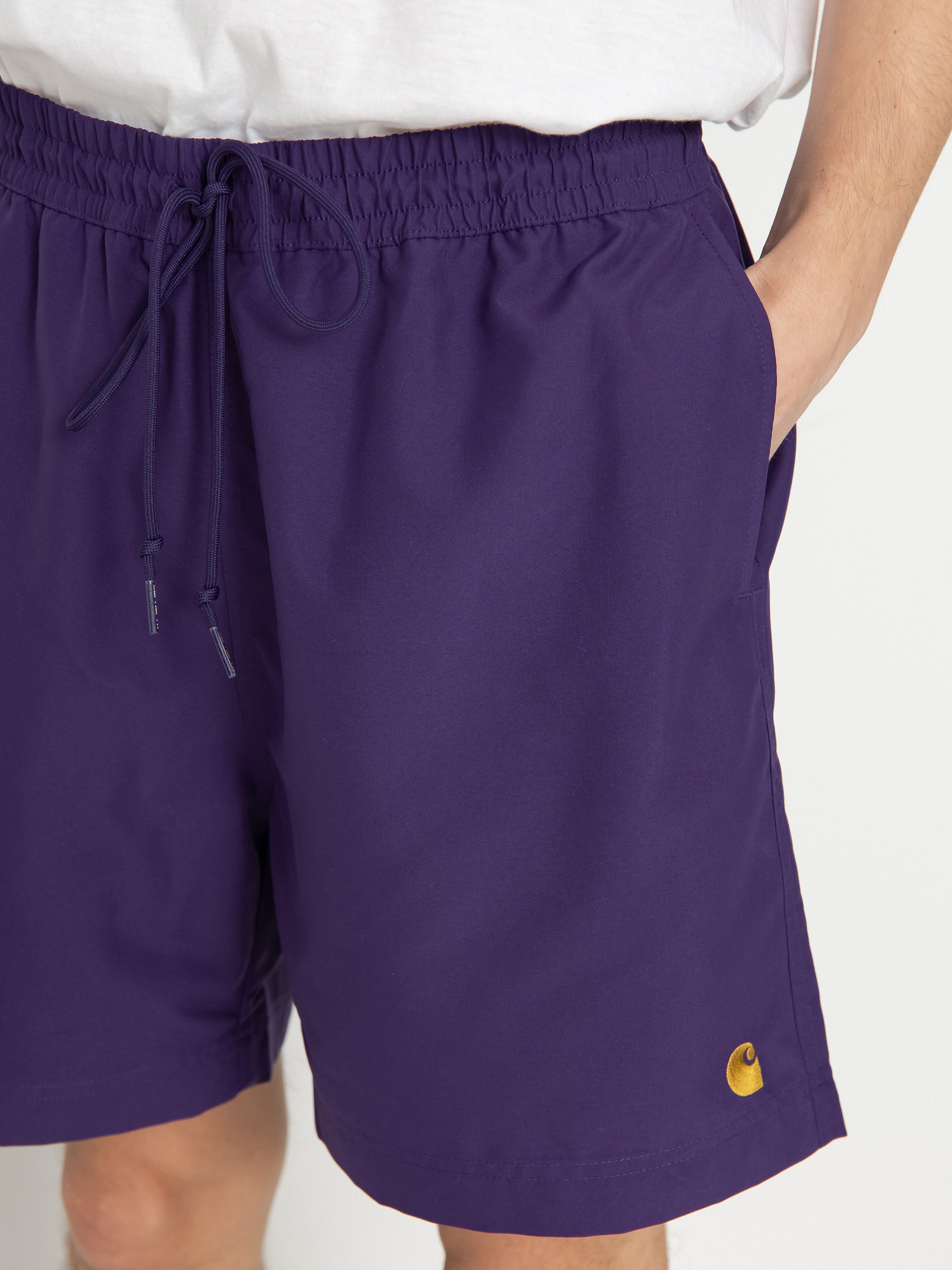 Carhartt WIP Chase Swim Shorts (tyrian/gold)
