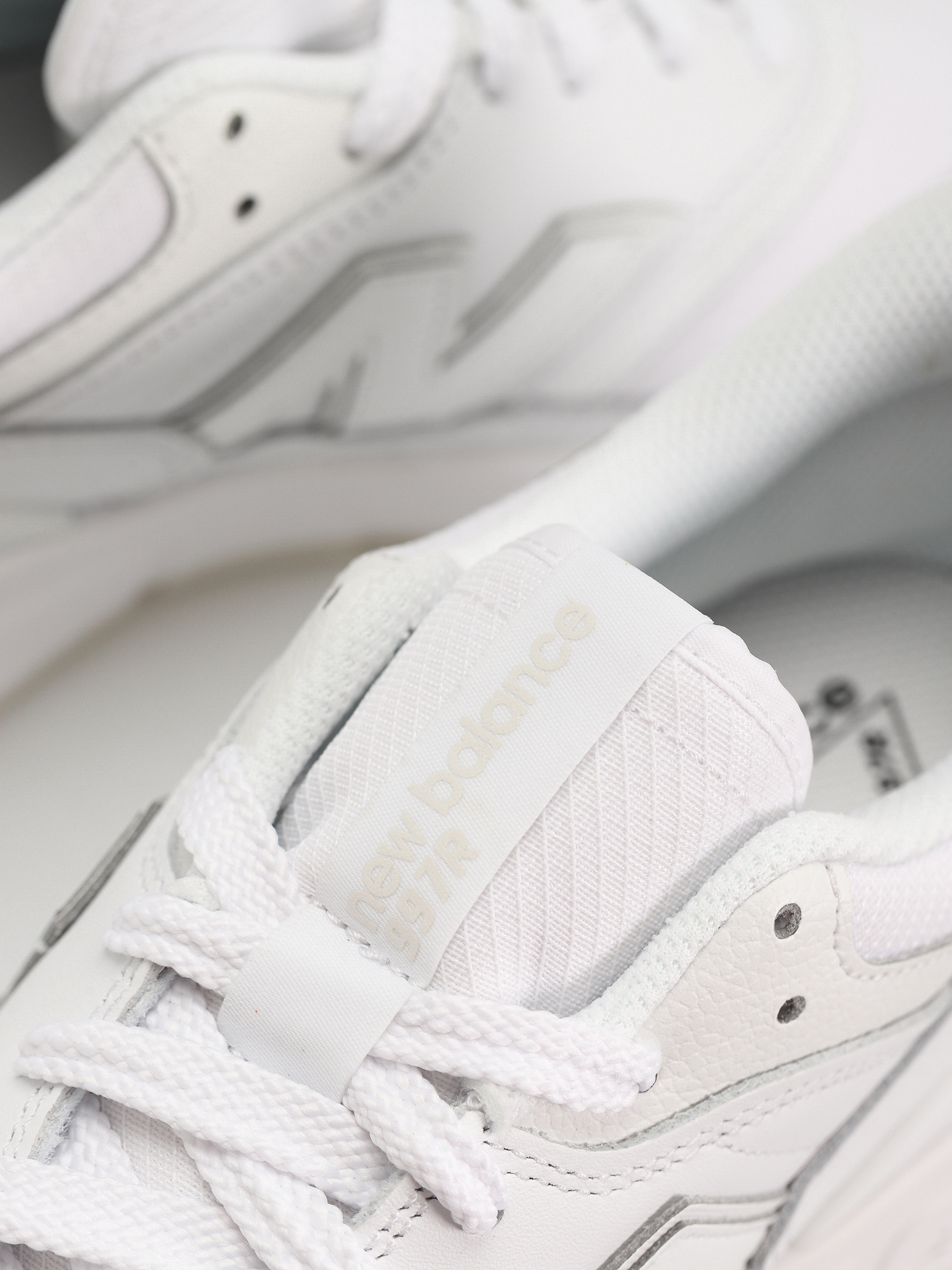 All white leather new balance online