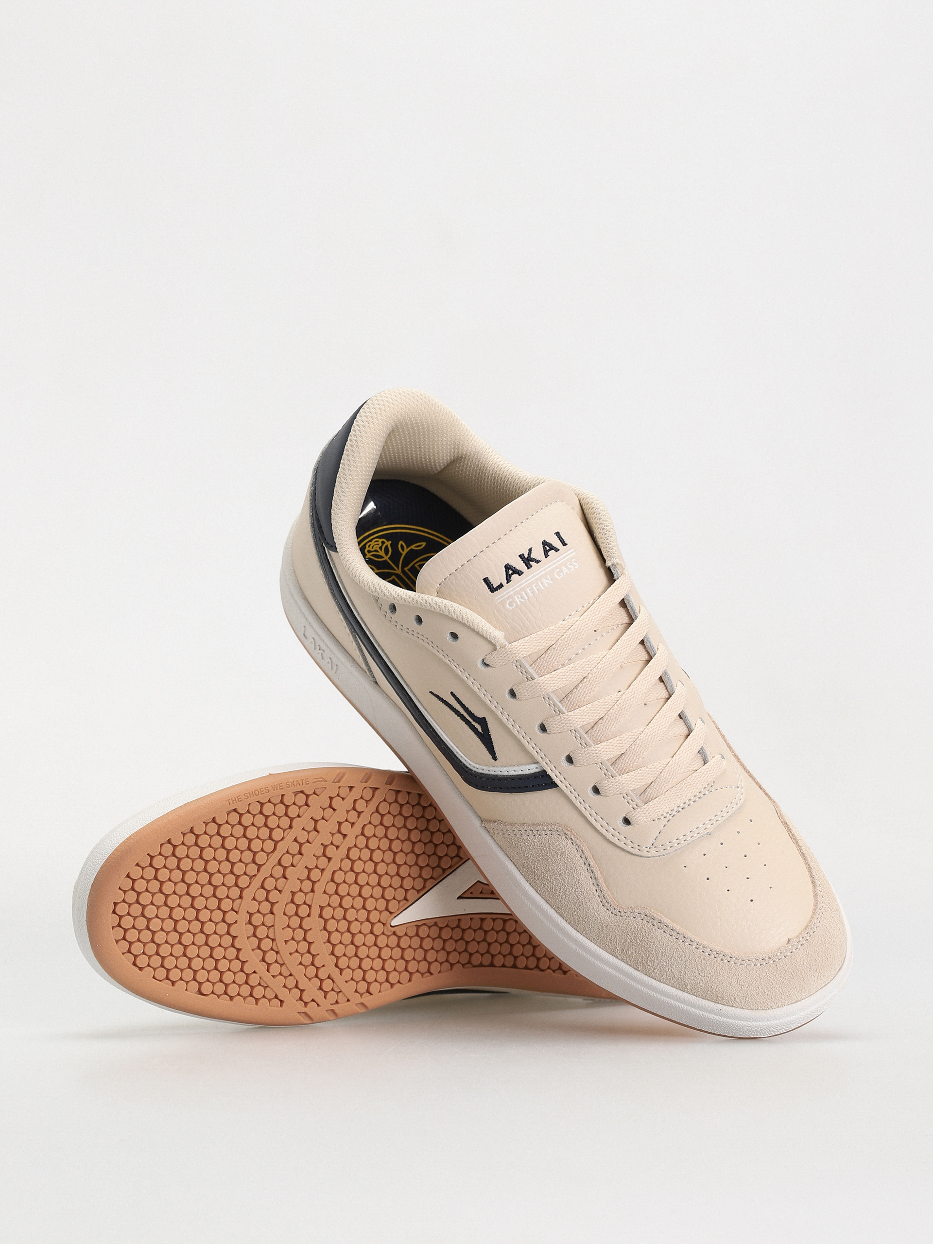 Lakai Terrace Cream Shoes (cream navy)