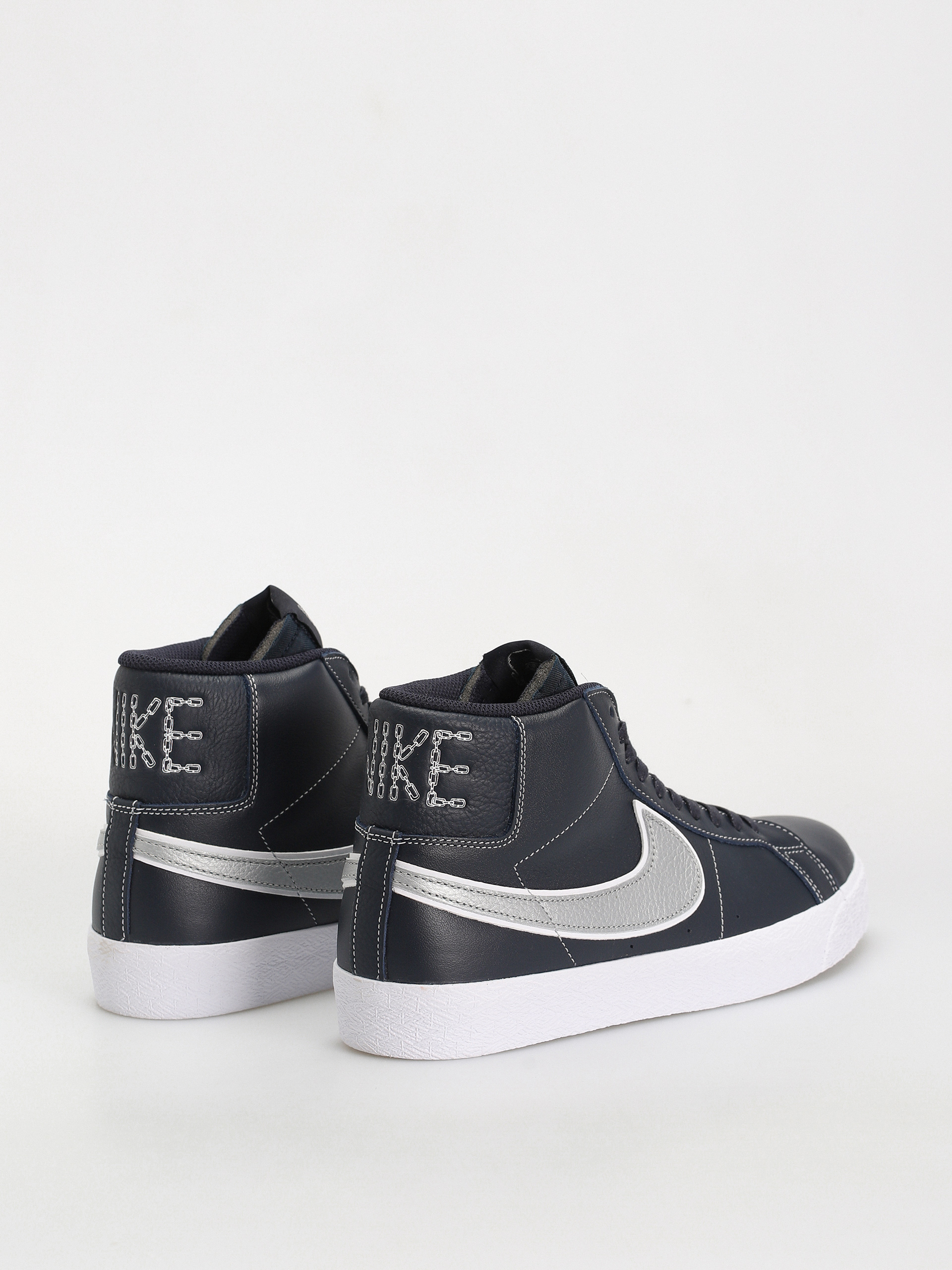Nike SB Zoom Blazer Mid Mason Silva QS Shoes (dark obsidian/metallic silver white)