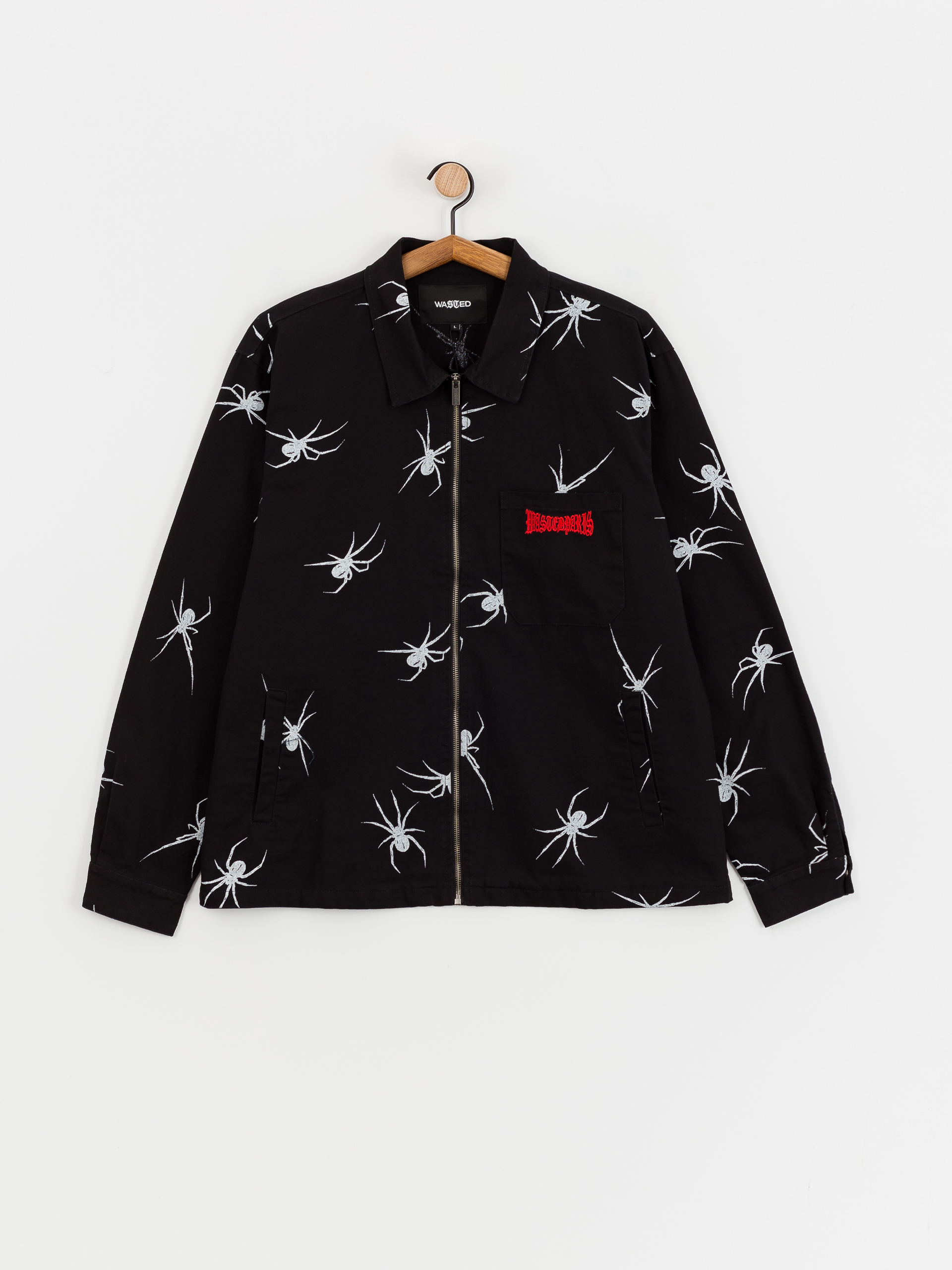Wasted Paris Over Shirt Zip Sick Jacket (black)