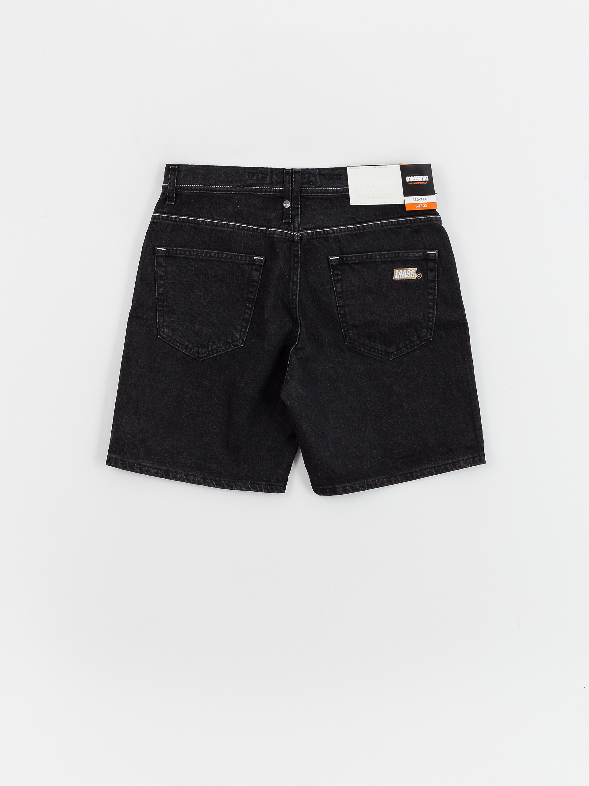パンツ no mass prod 05glm broken denim shorts M MassDnm Jeans Box Shorts - black (black washed)