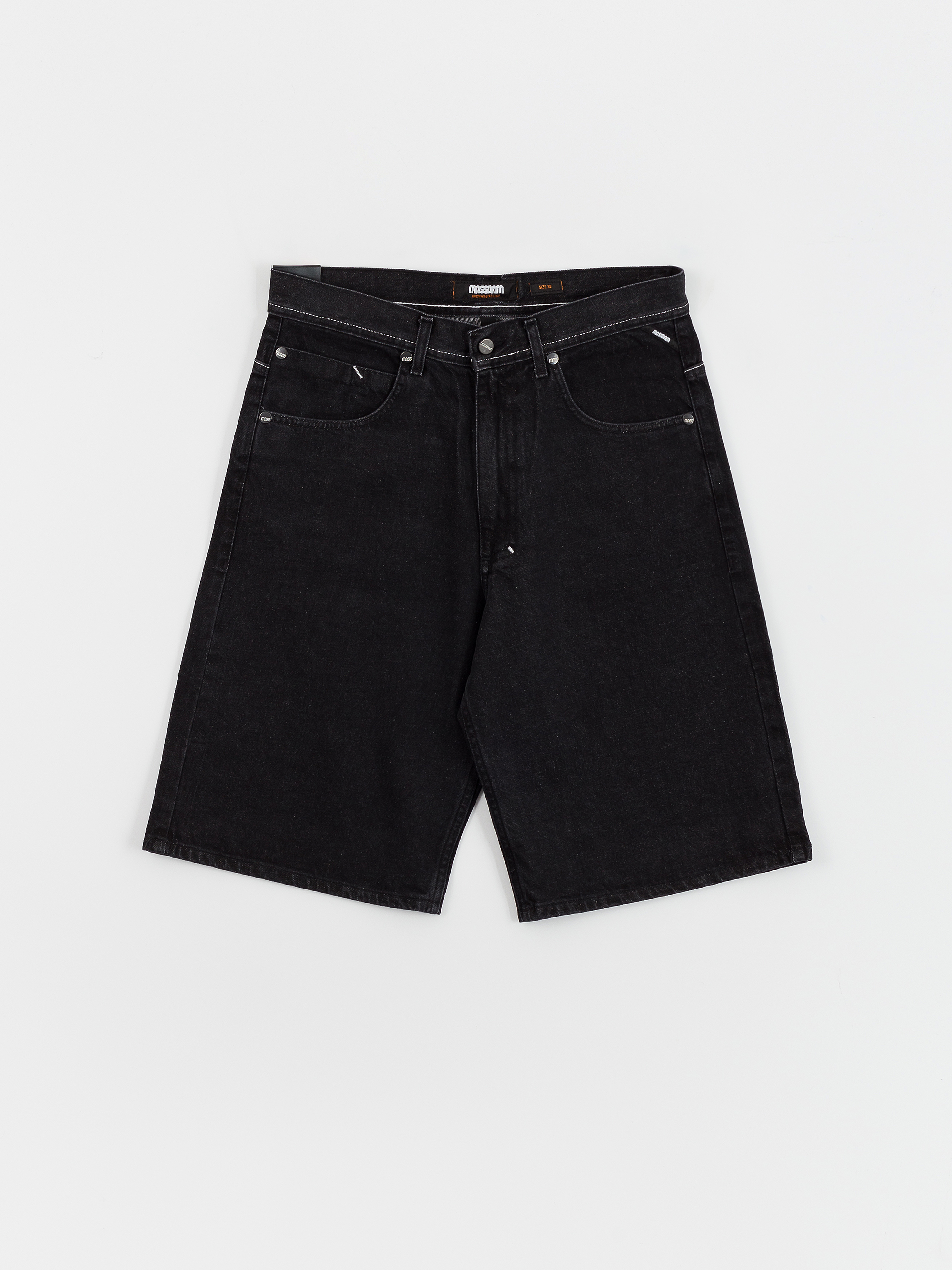 MassDnm Jeans Slang Shorts (black washed)