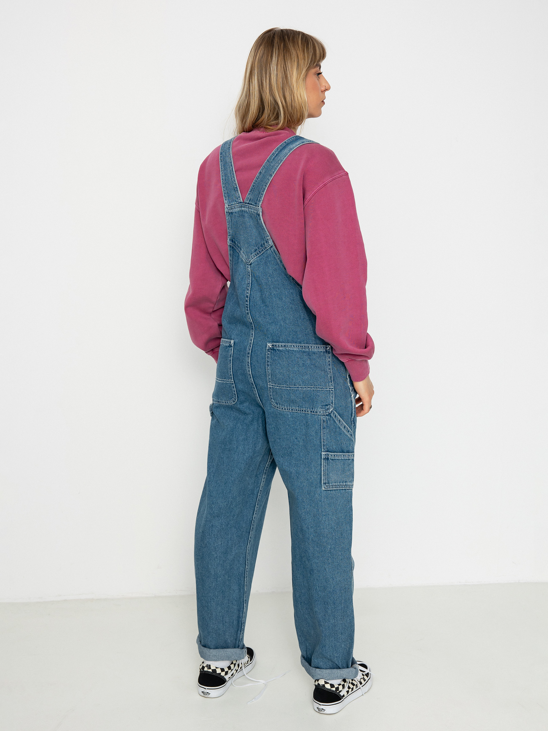 Vans Pants Groundwork Denim Overall Wmn (stone wash)
