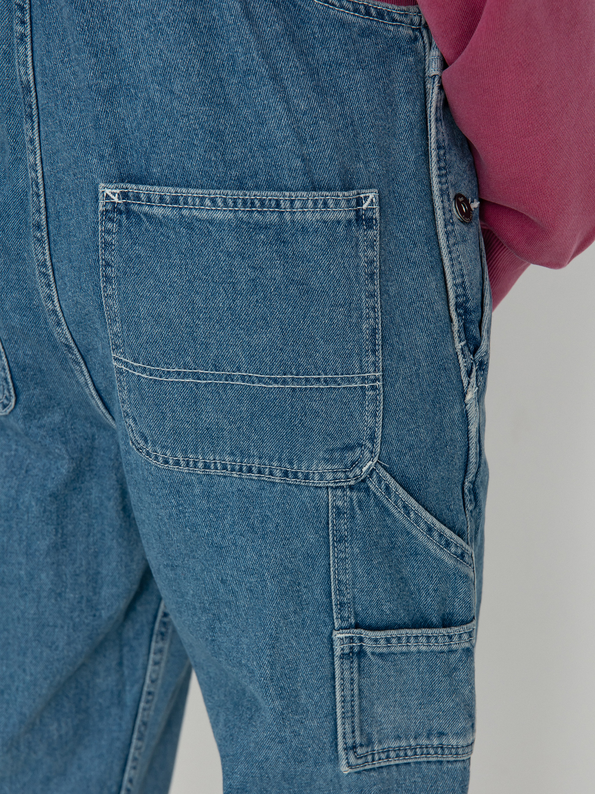 Vans Pants Groundwork Denim Overall Wmn (stone wash)