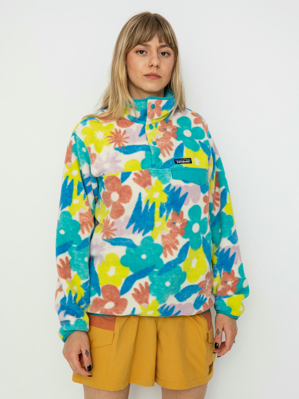 Patagonia Lightweight Synch Snap T Wmn Fleece  (channeling spring natural)