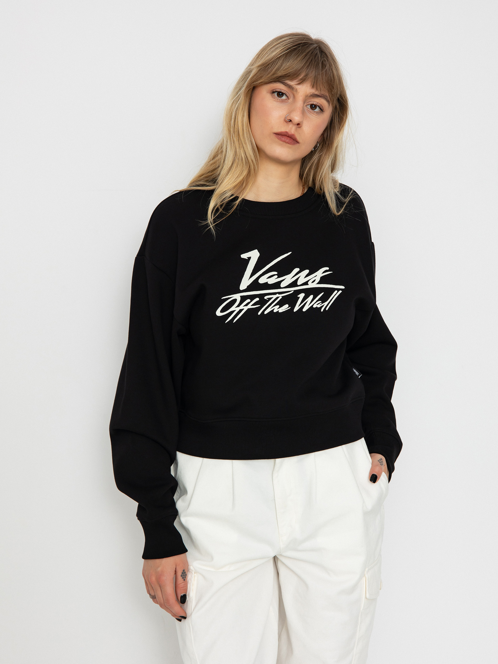 Vans Sweatshirt Go Anyplace Crop Crew Wmn (black)