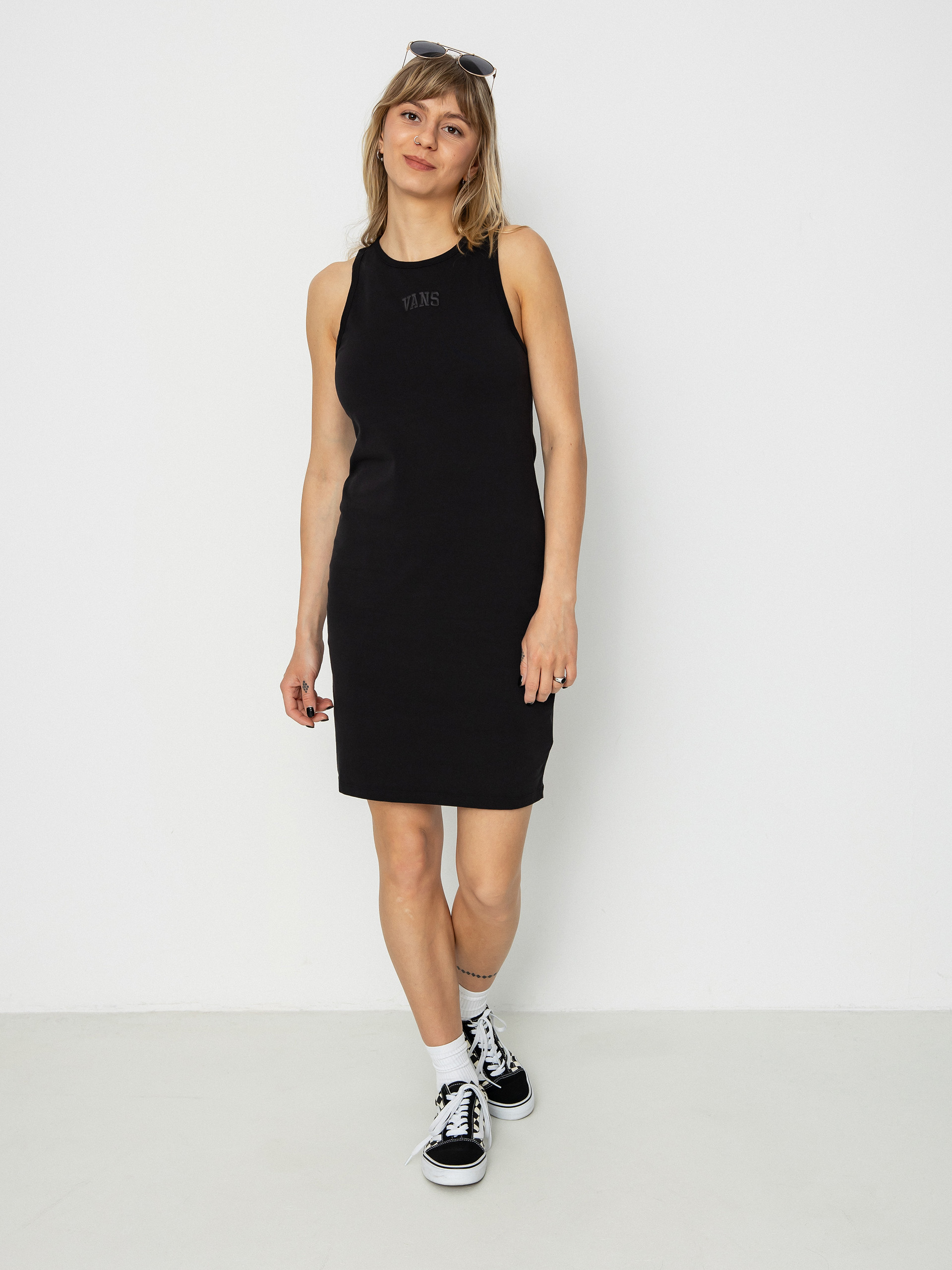 Black vans dress best sale