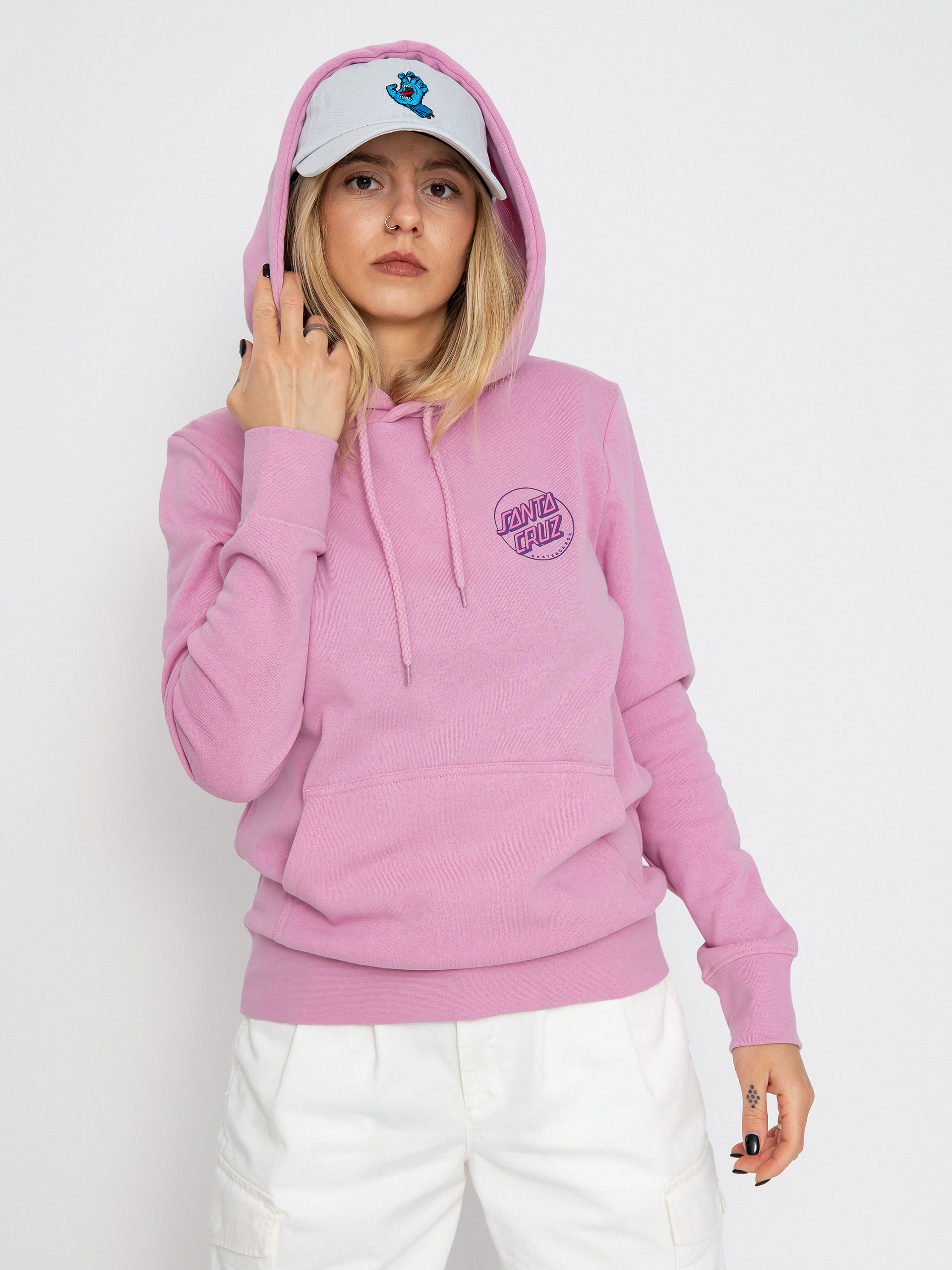 Santa Cruz Hoodie Partial Dot HD Wmn (fondant pink)