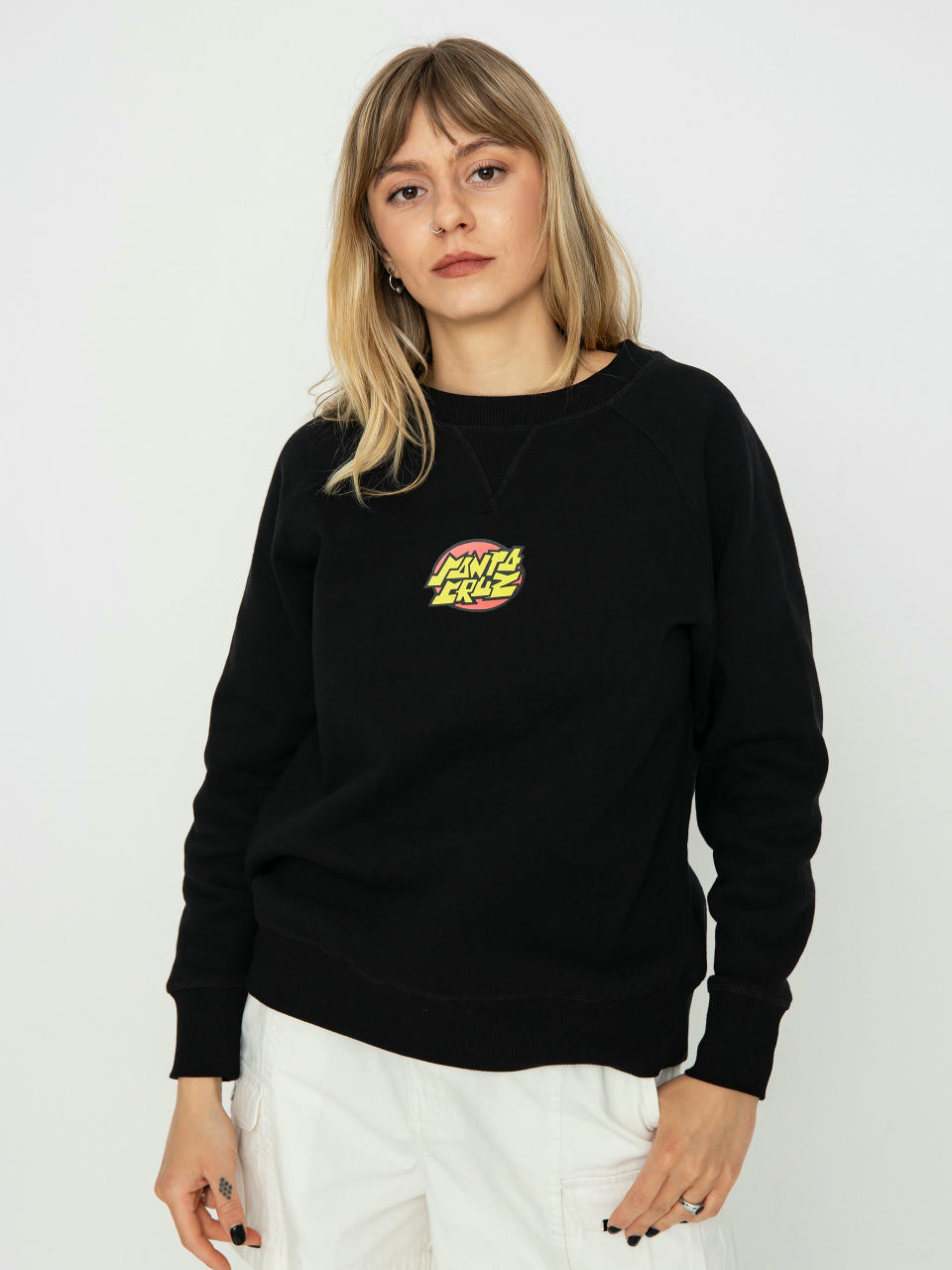 Santa Cruz Sweatshirt Delfino Loves Me Not Crew Wmn (black)